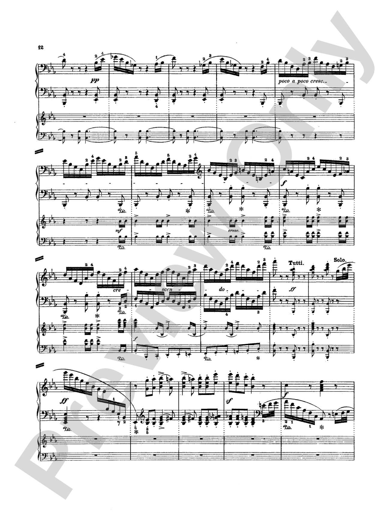 Mendelssohn: Rondo Brillante: Piano Duo (2 Pianos, 4 Hands) Book (2 copies required)