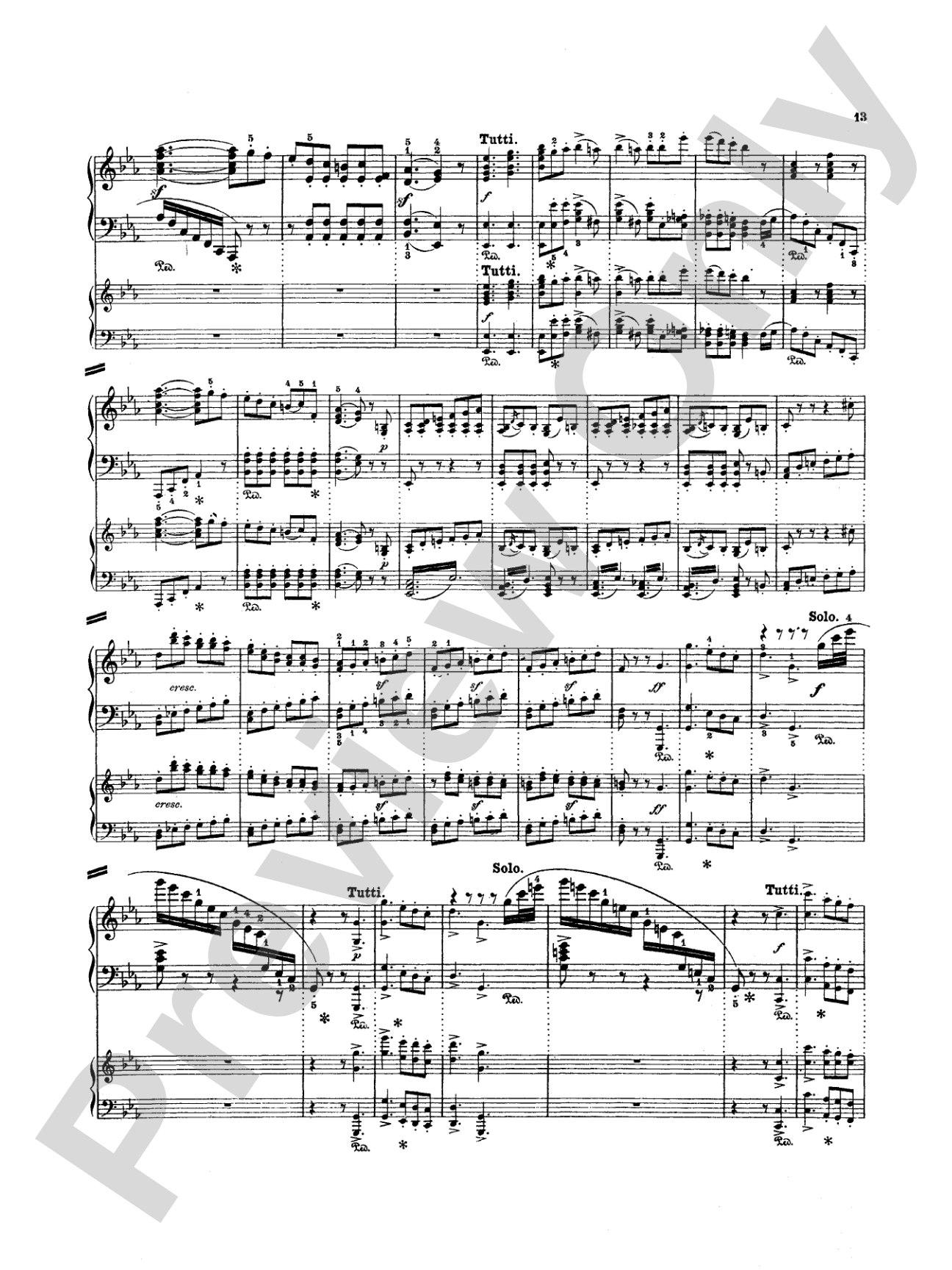 Mendelssohn: Rondo Brillante: Piano Duo (2 Pianos, 4 Hands) Book (2 copies required)