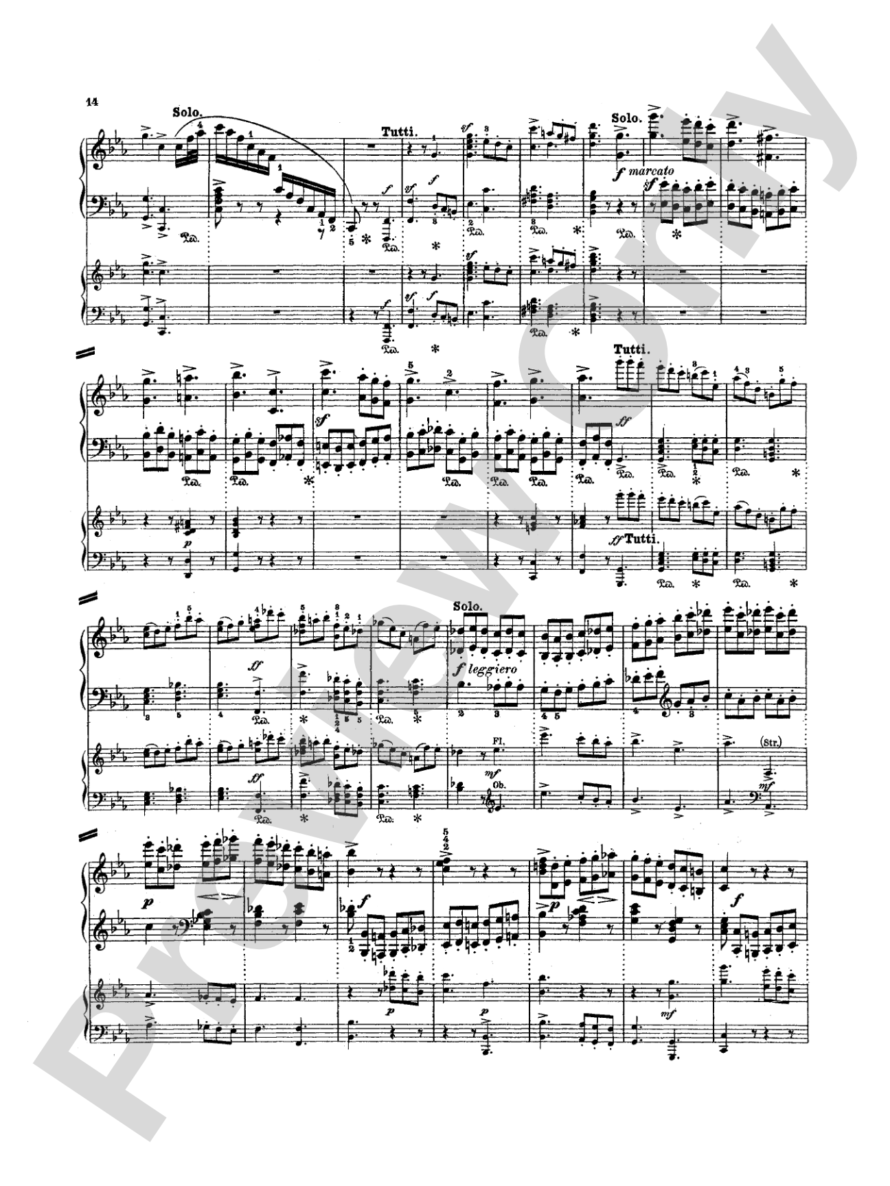 Mendelssohn: Rondo Brillante: Piano Duo (2 Pianos, 4 Hands) Book (2 copies required)