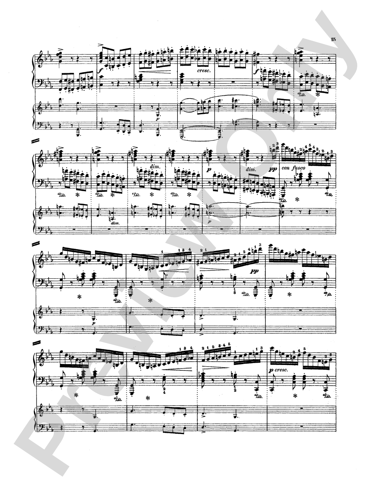 Mendelssohn: Rondo Brillante: Piano Duo (2 Pianos, 4 Hands) Book (2 copies required)