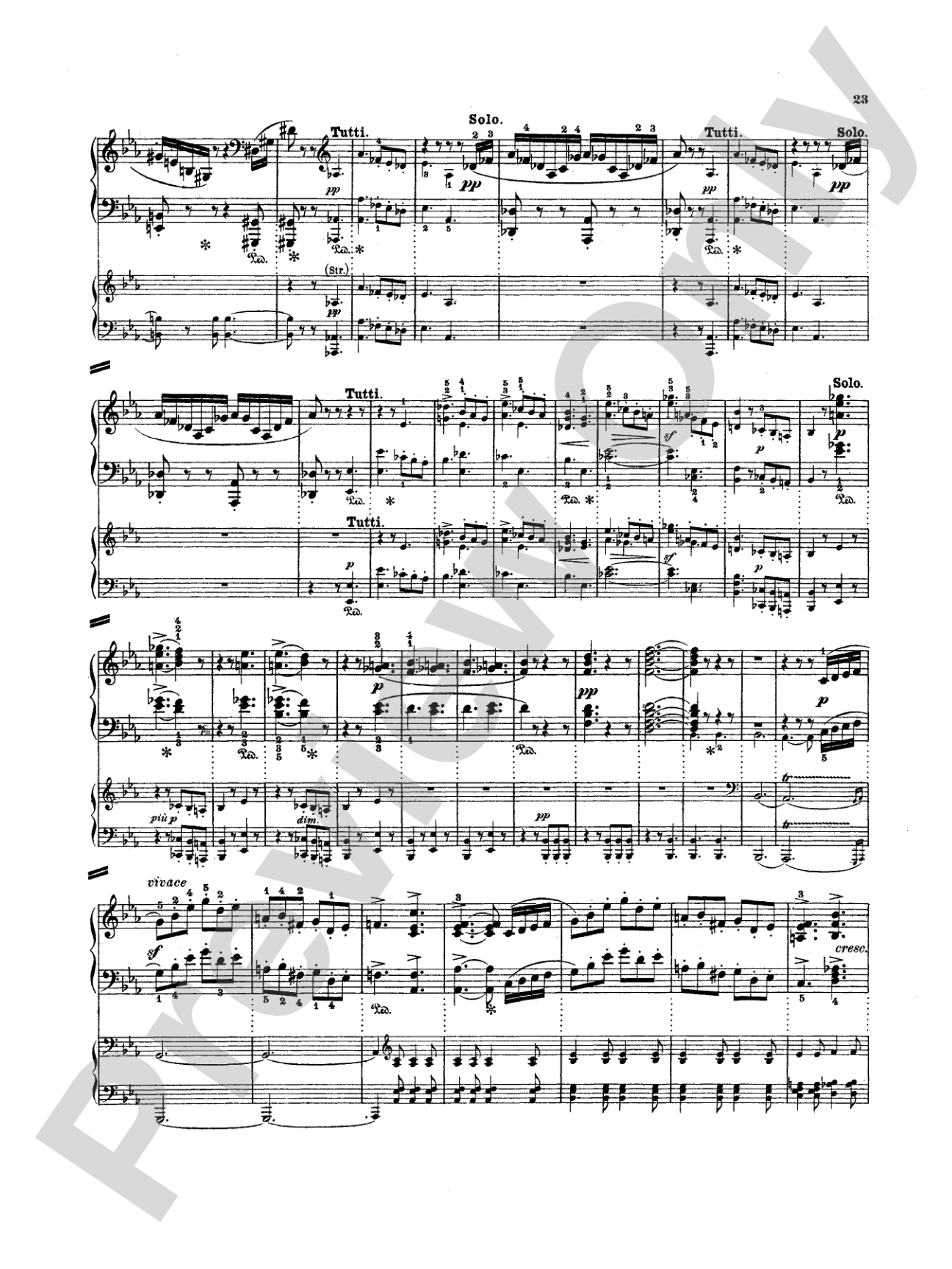 Mendelssohn: Rondo Brillante: Piano Duo (2 Pianos, 4 Hands) Book (2 copies required)
