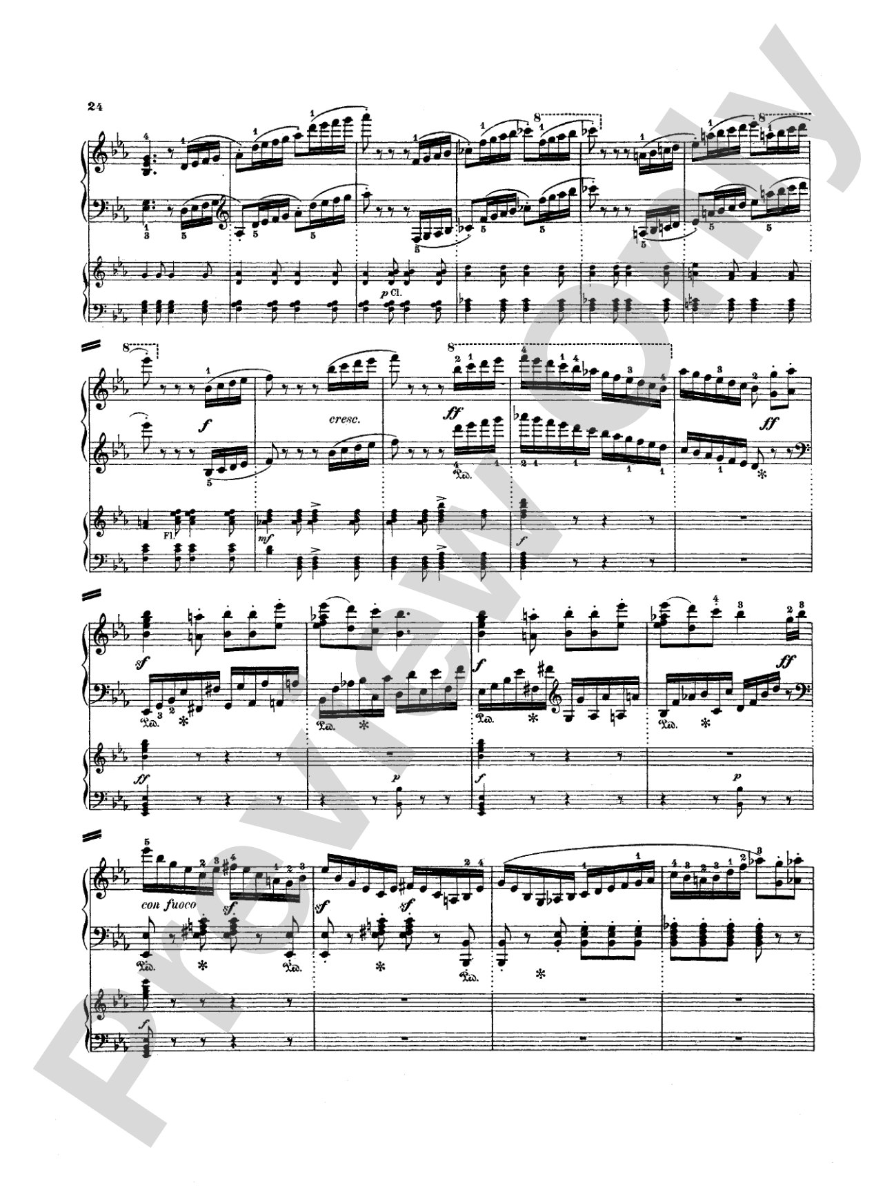 Mendelssohn: Rondo Brillante: Piano Duo (2 Pianos, 4 Hands) Book (2 copies required)