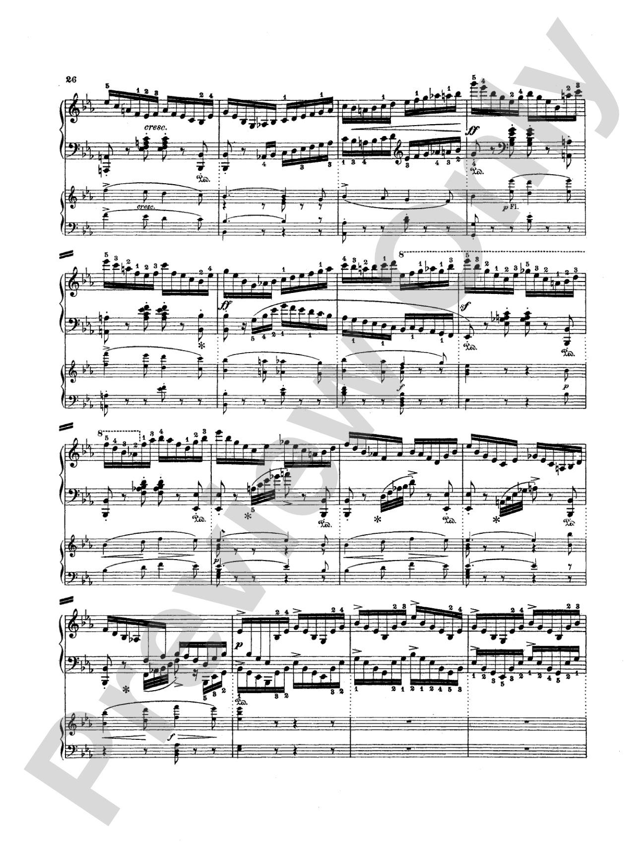Mendelssohn: Rondo Brillante: Piano Duo (2 Pianos, 4 Hands) Book (2 copies required)