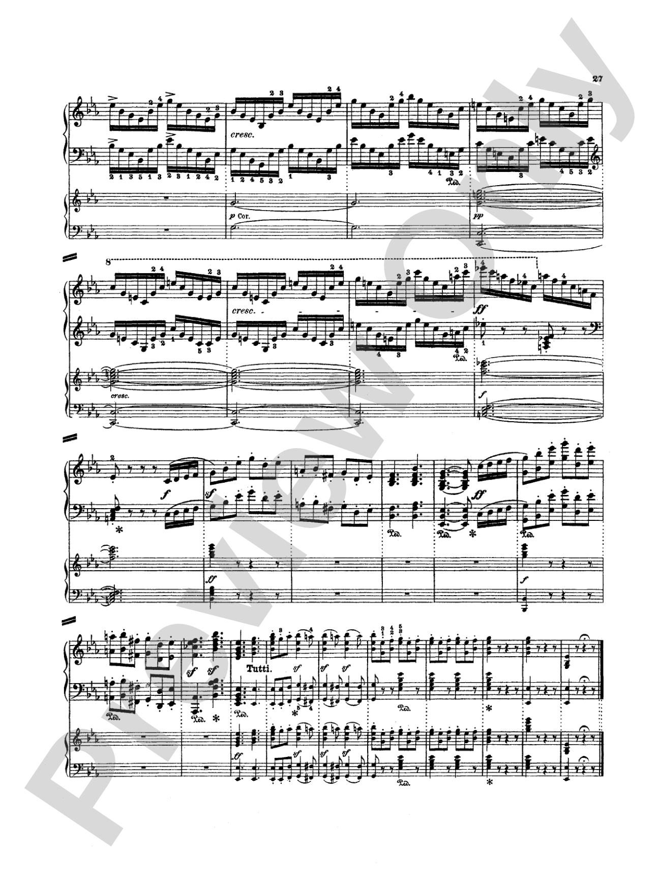 Mendelssohn: Rondo Brillante: Piano Duo (2 Pianos, 4 Hands) Book (2 copies required)