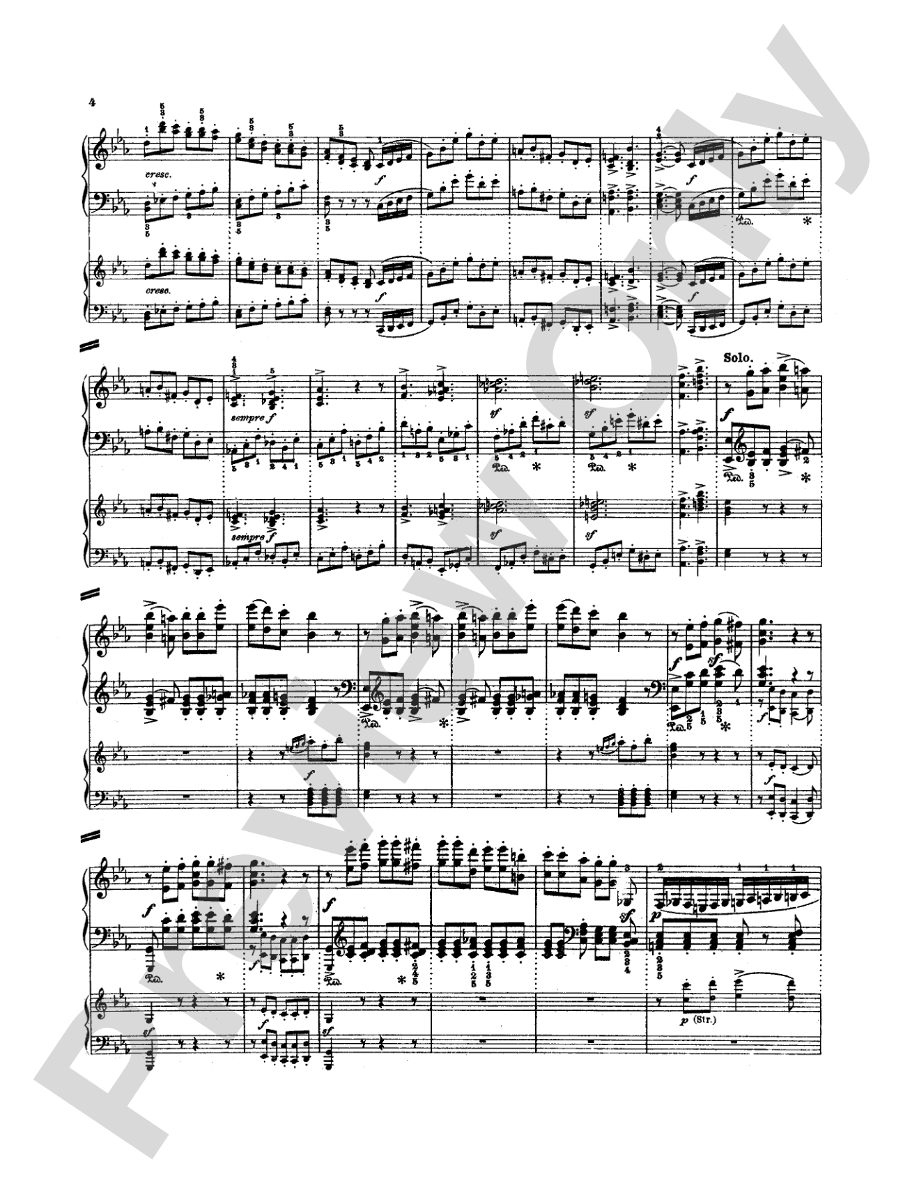 Mendelssohn: Rondo Brillante: Piano Duo (2 Pianos, 4 Hands) Book (2 copies required)