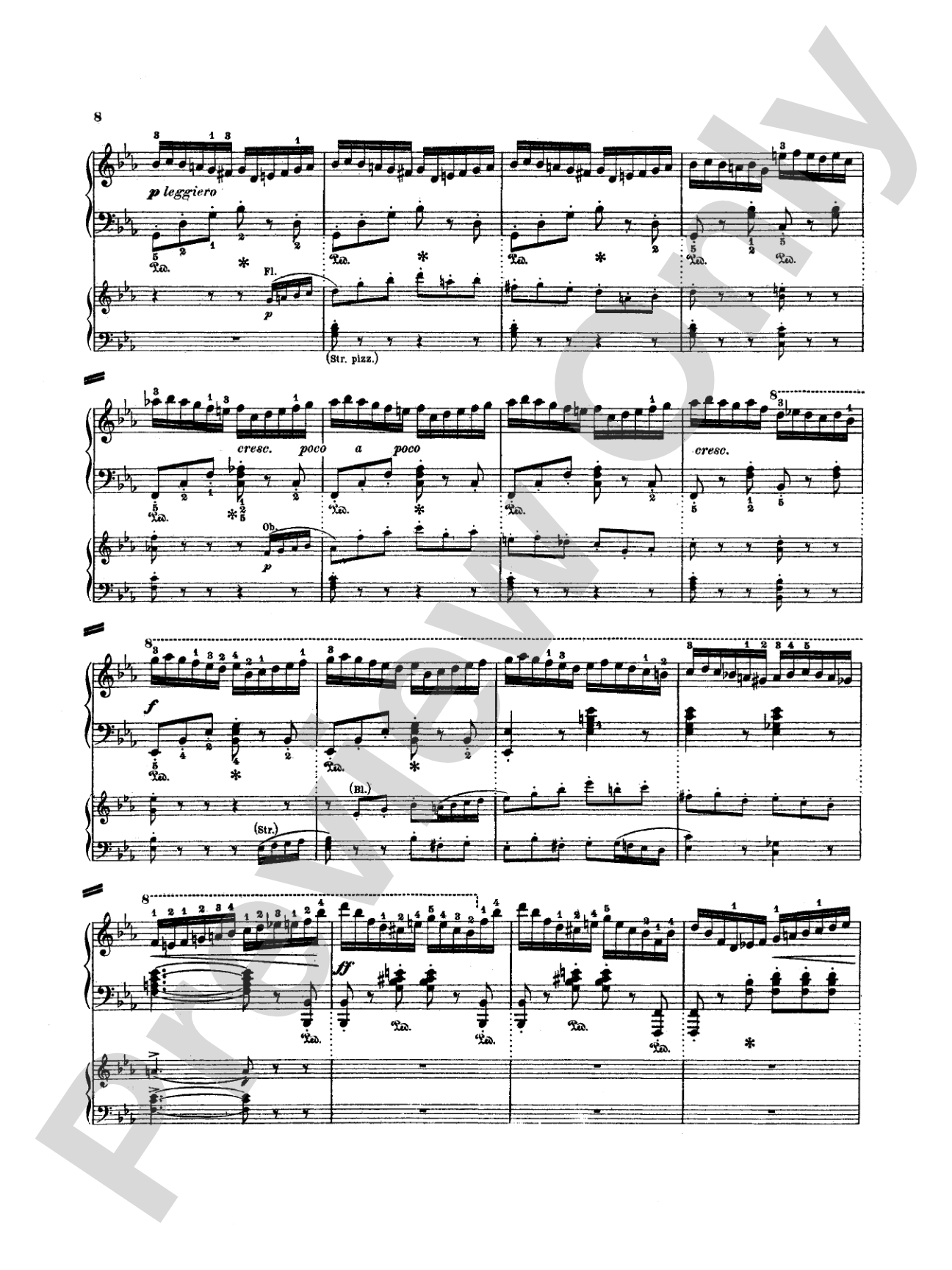 Mendelssohn: Rondo Brillante: Piano Duo (2 Pianos, 4 Hands) Book (2 copies required)