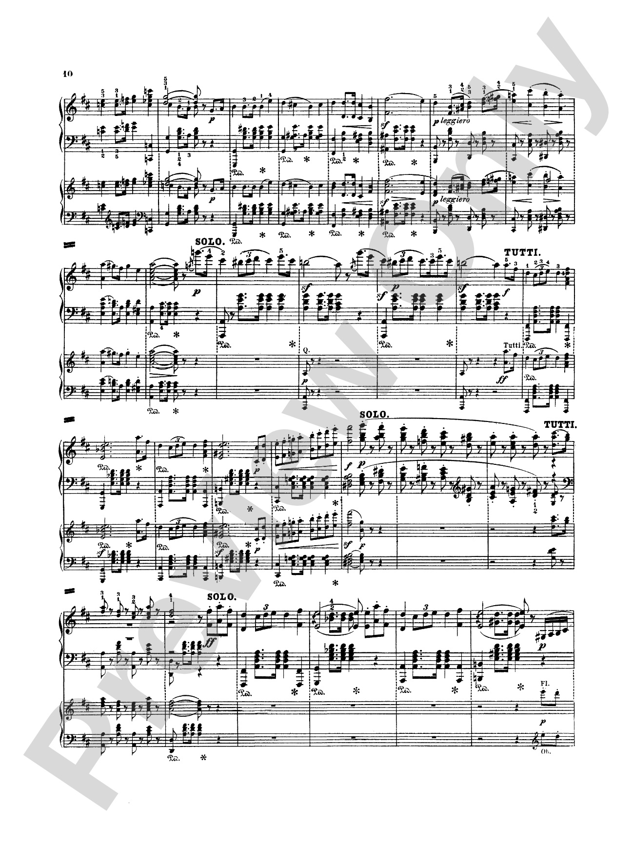 Mendelssohn: Capriccio Brillante, Op. 22: Piano Duo (2 Pianos, 4 Hands) Book (2 copies required)