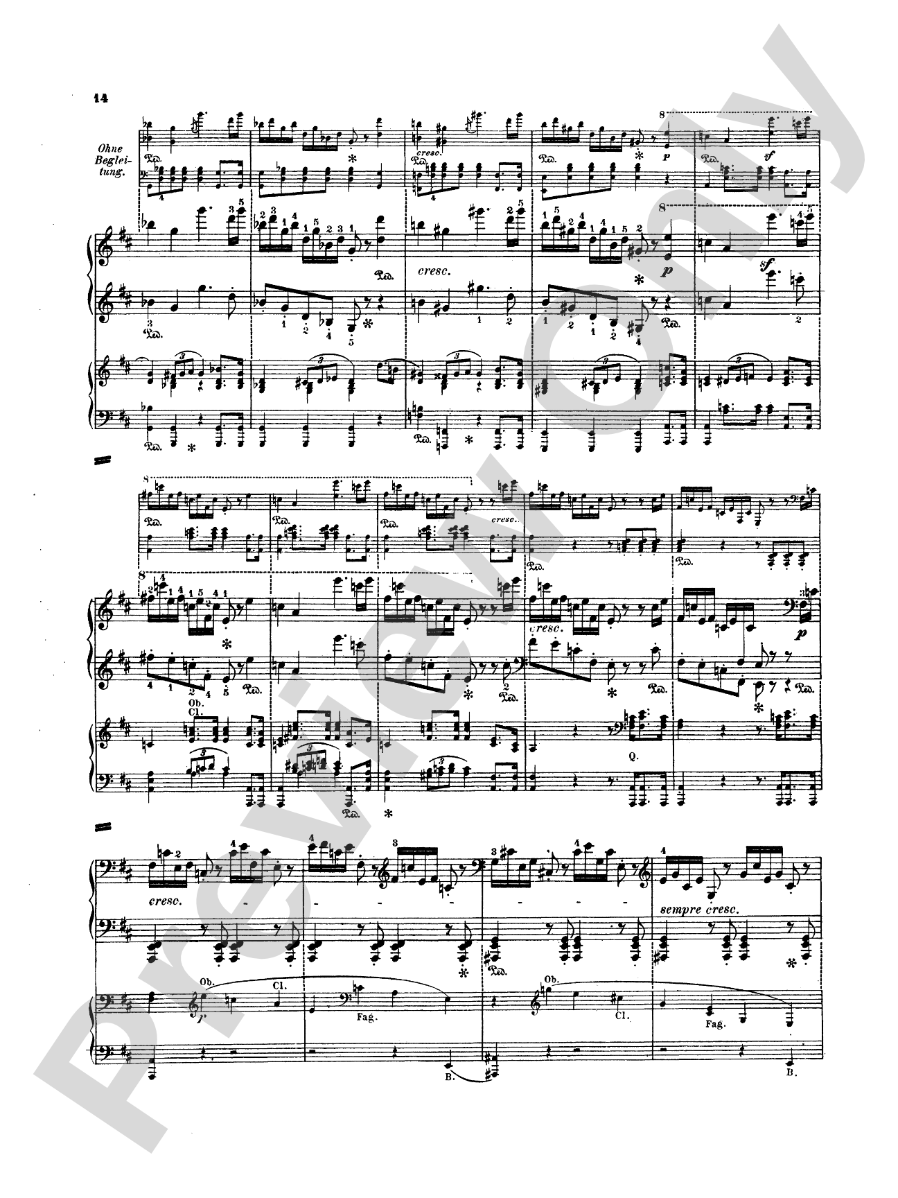 Mendelssohn: Capriccio Brillante, Op. 22: Piano Duo (2 Pianos, 4 Hands) Book (2 copies required)