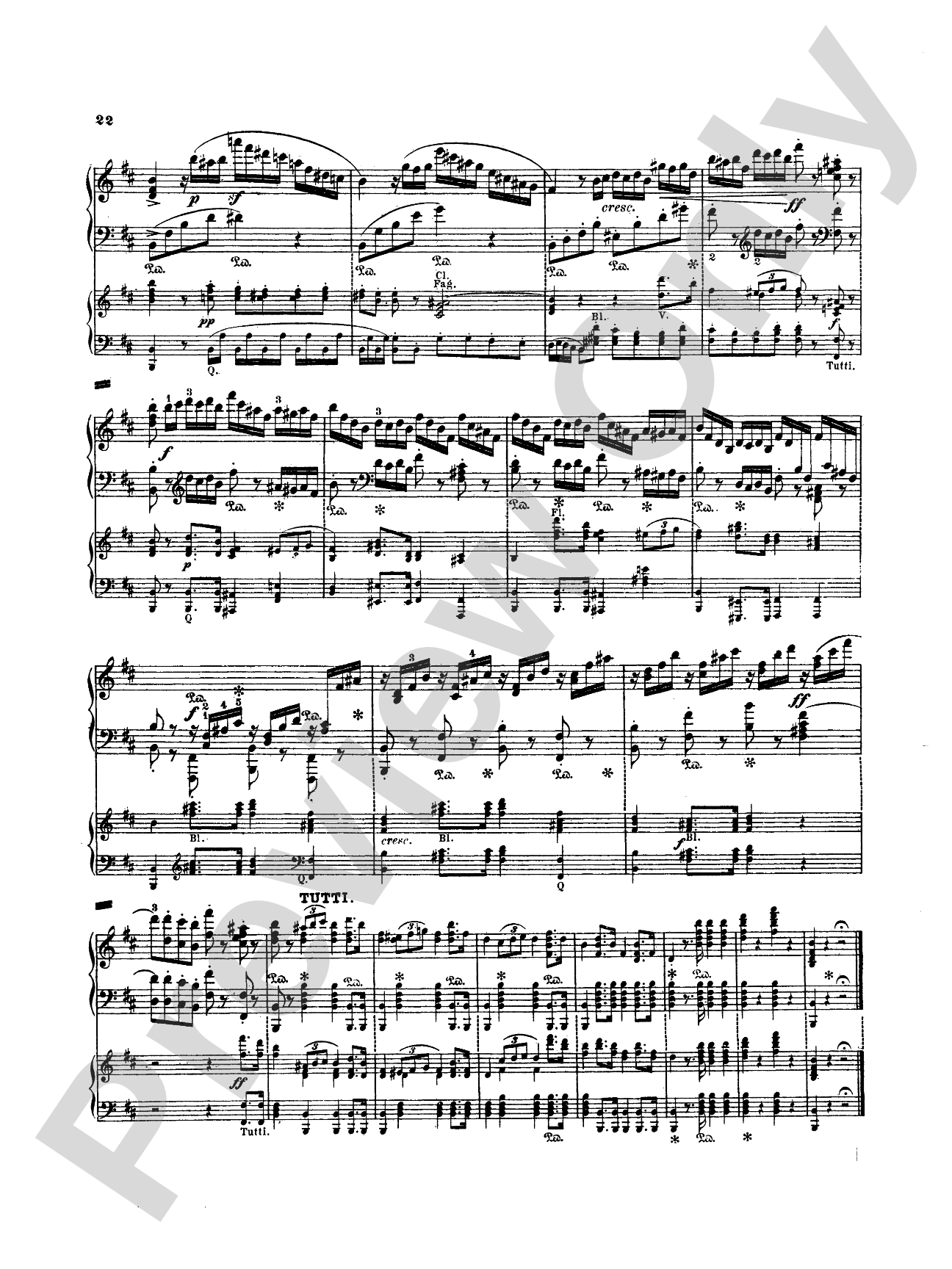 Mendelssohn: Capriccio Brillante, Op. 22: Piano Duo (2 Pianos, 4 Hands) Book (2 copies required)
