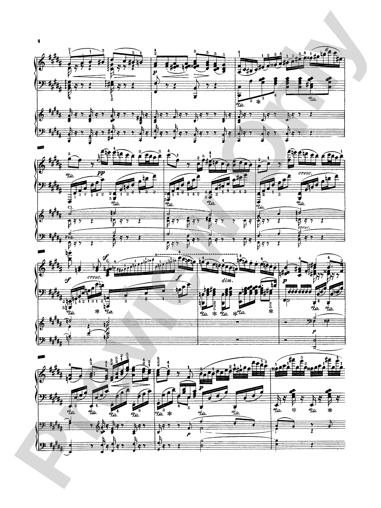 Mendelssohn: Capriccio Brillante, Op. 22: Piano Duo (2 Pianos, 4 Hands) Book (2 copies required)