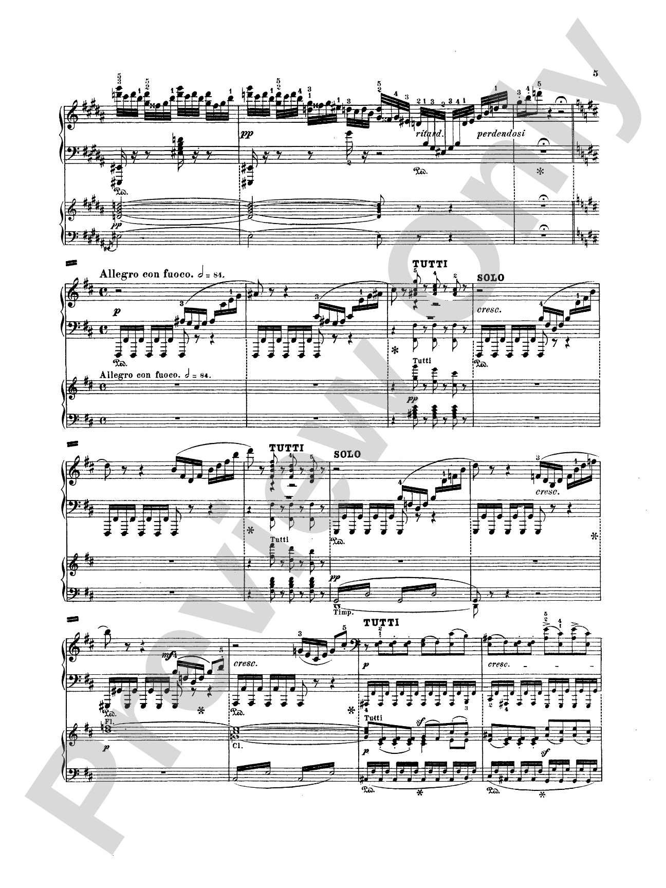 Mendelssohn: Capriccio Brillante, Op. 22: Piano Duo (2 Pianos, 4 Hands) Book (2 copies required)