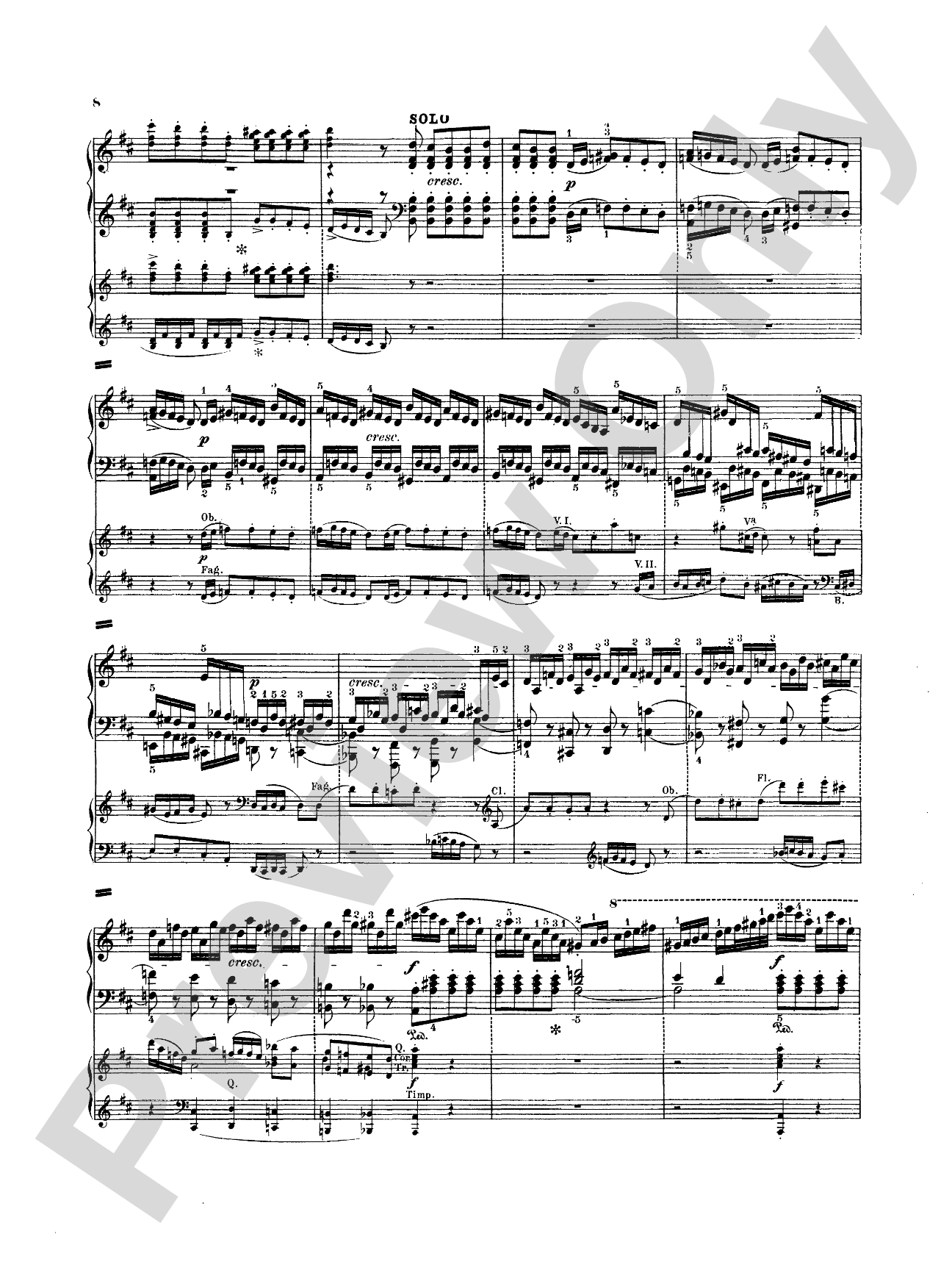 Mendelssohn: Capriccio Brillante, Op. 22: Piano Duo (2 Pianos, 4 Hands) Book (2 copies required)