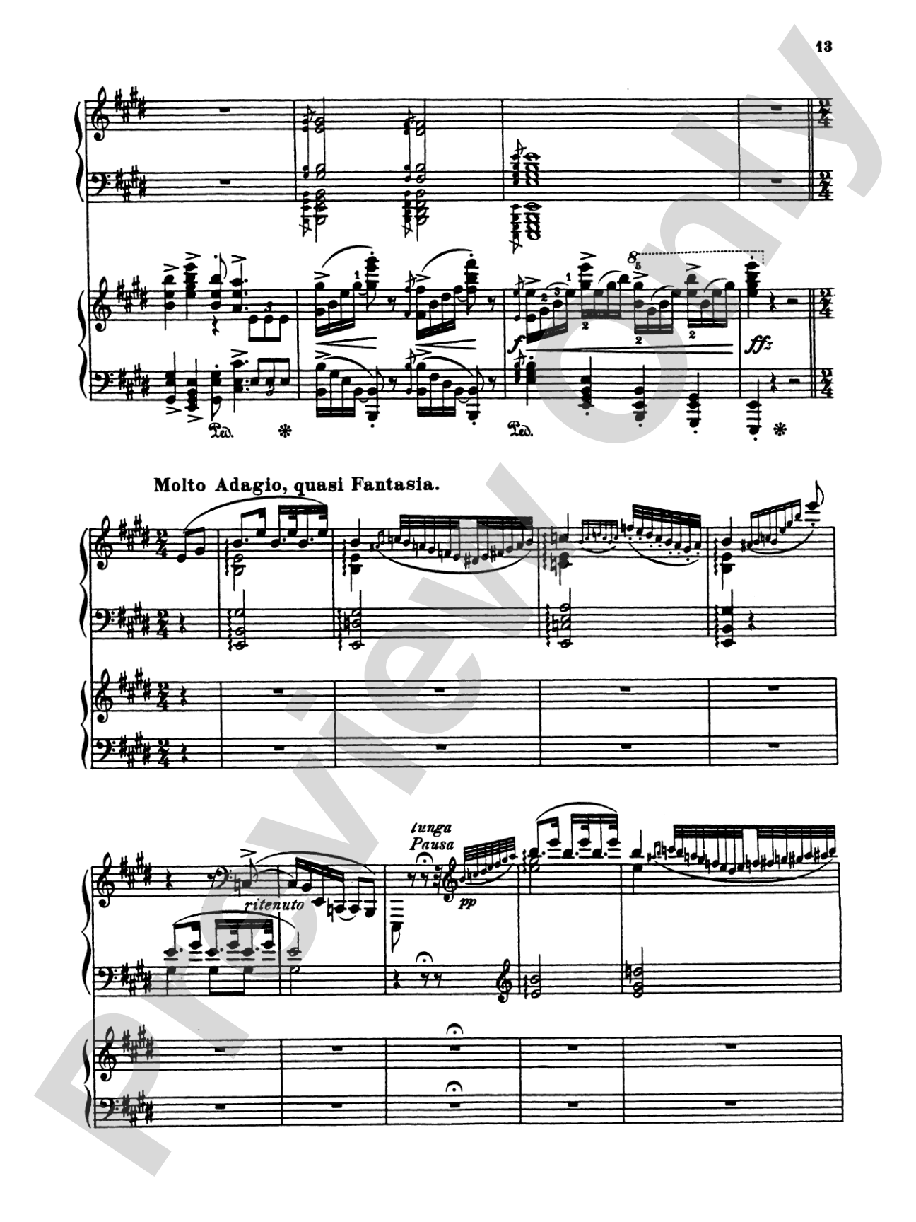 Liszt: Hungarian Fantasy: Piano Duo (2 Pianos, 4 Hands) Book (2 copies required)
