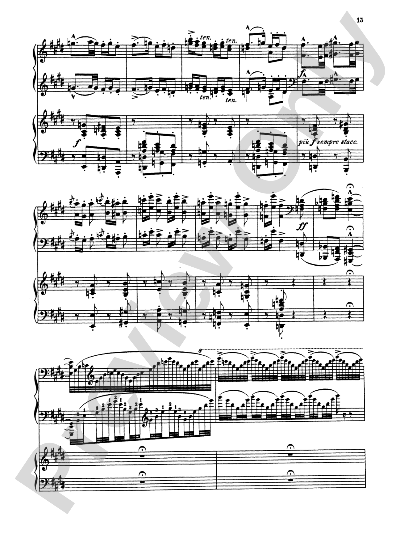 Liszt: Hungarian Fantasy: Piano Duo (2 Pianos, 4 Hands) Book (2 copies required)