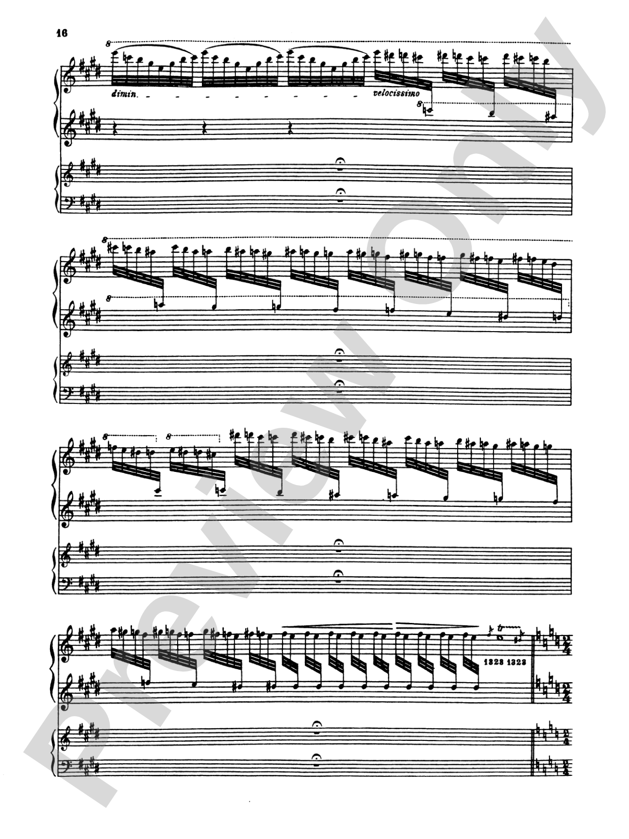 Liszt: Hungarian Fantasy: Piano Duo (2 Pianos, 4 Hands) Book (2 copies required)