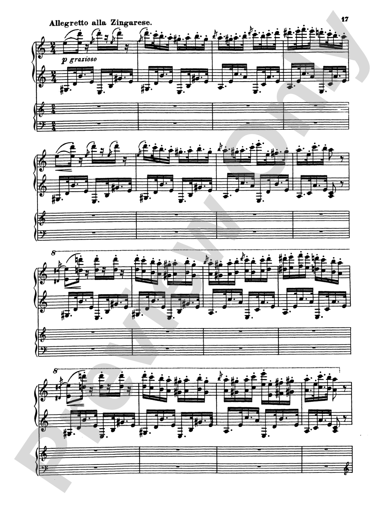 Liszt: Hungarian Fantasy: Piano Duo (2 Pianos, 4 Hands) Book (2 copies required)