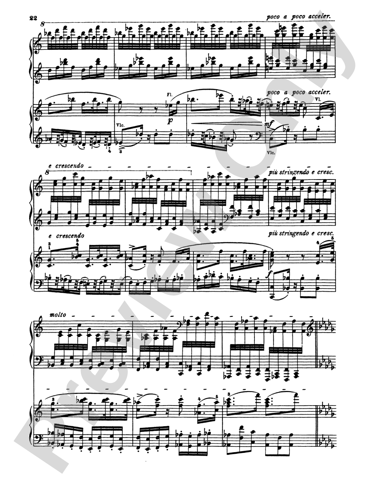 Liszt: Hungarian Fantasy: Piano Duo (2 Pianos, 4 Hands) Book (2 copies required)