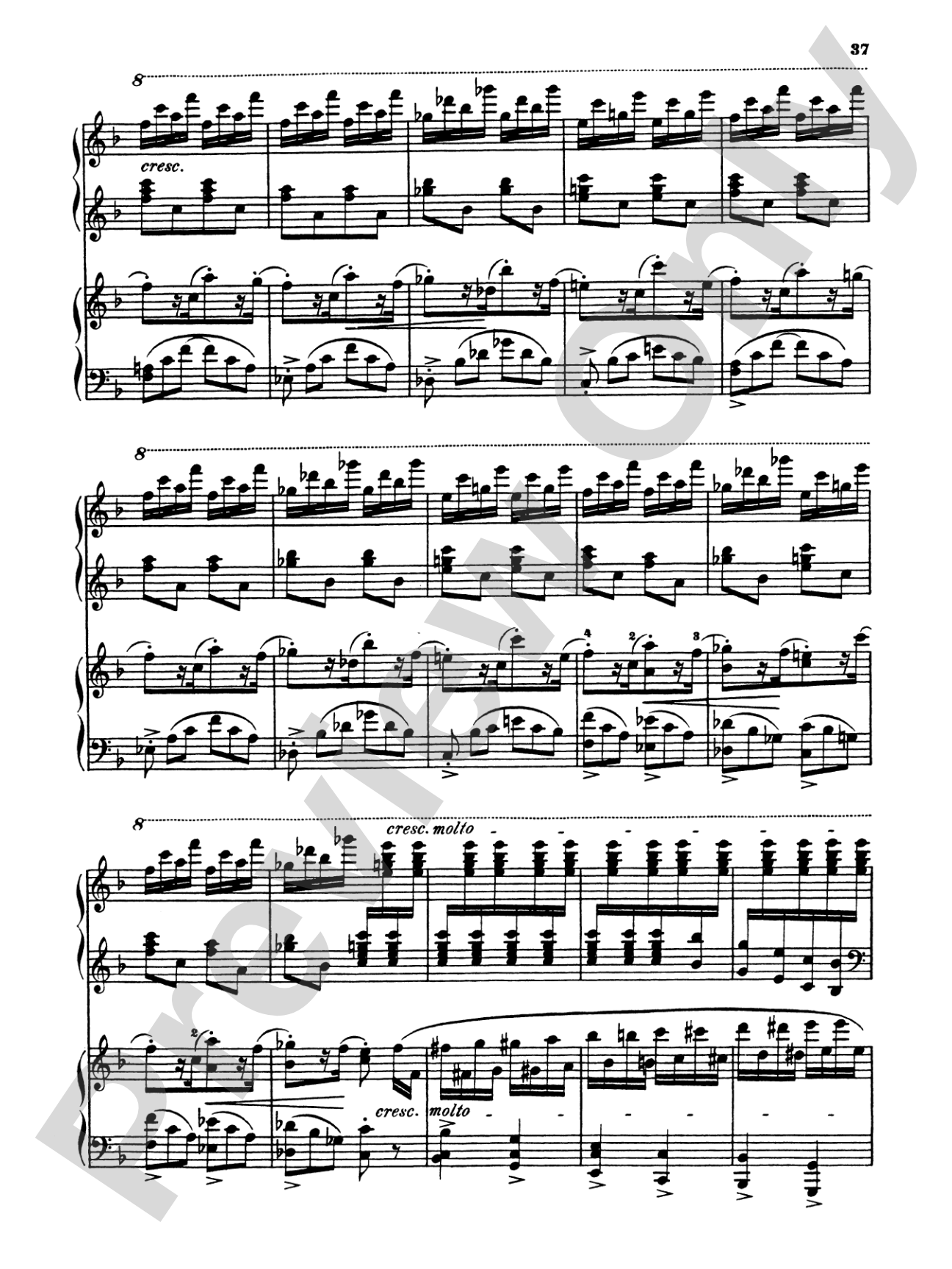 Liszt: Hungarian Fantasy: Piano Duo (2 Pianos, 4 Hands) Book (2 copies required)