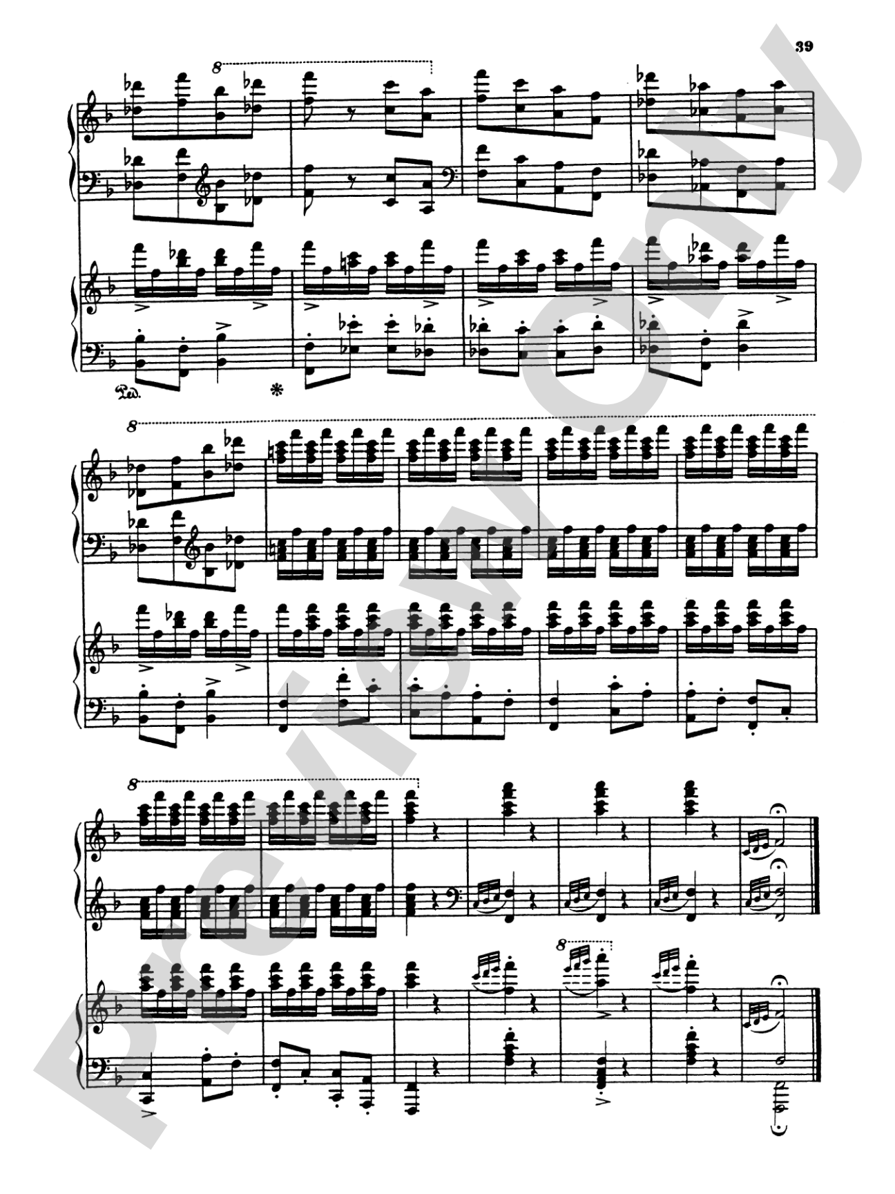 Liszt: Hungarian Fantasy: Piano Duo (2 Pianos, 4 Hands) Book (2 copies required)
