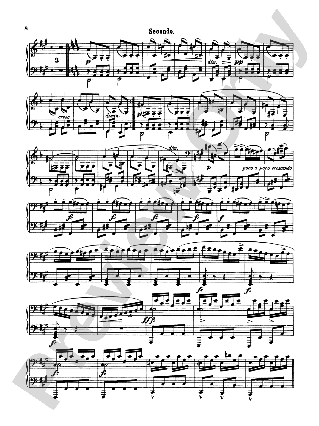 Dvorák: Slavonic Dances, Op. 46 (Volume II): Piano Duet (1 Piano, 4 Hands) Book