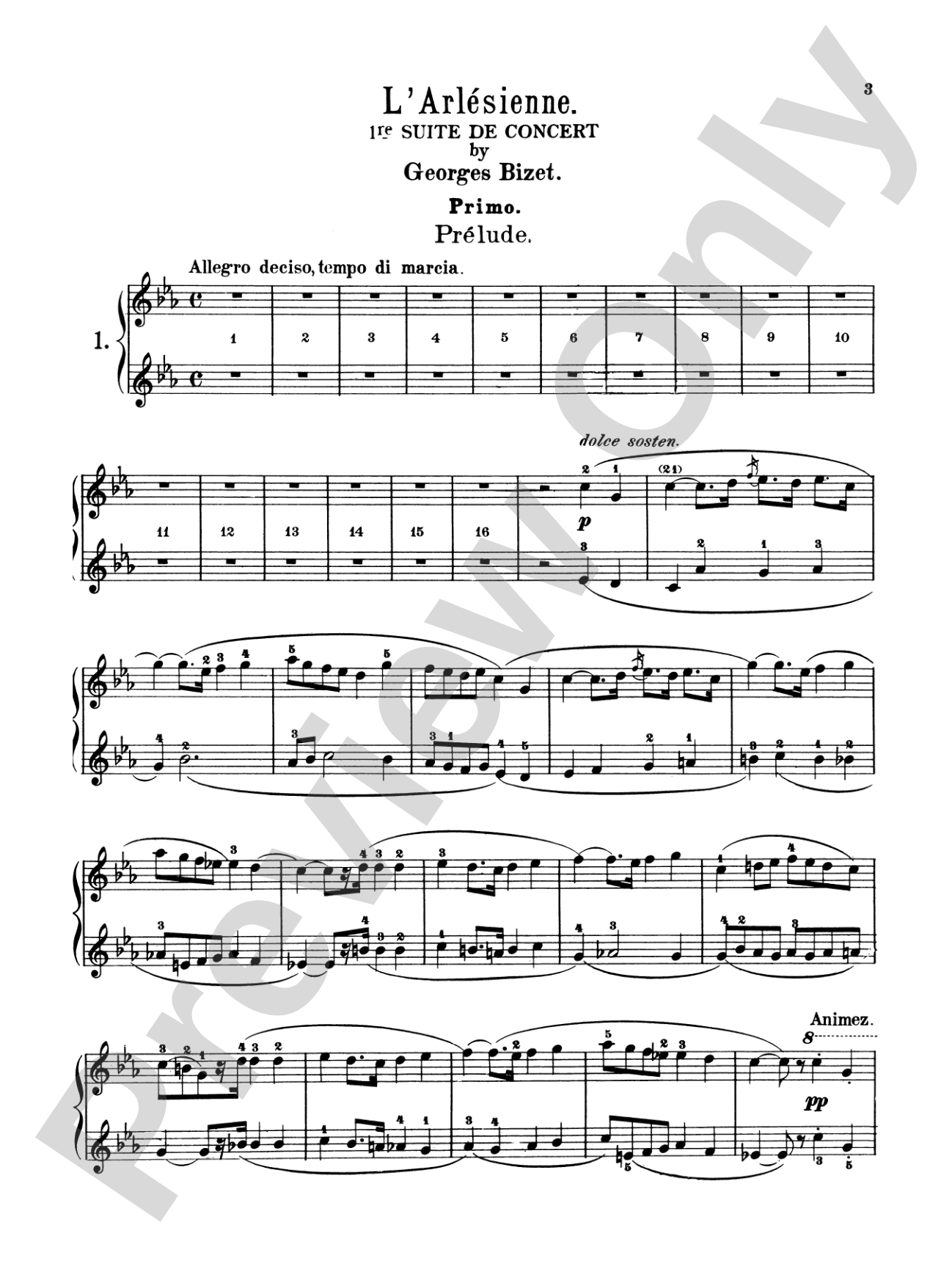 Bizet: L'Arlesienne, Suites 1 & 2: Piano Duet (1 Piano, 4 Hands) Book