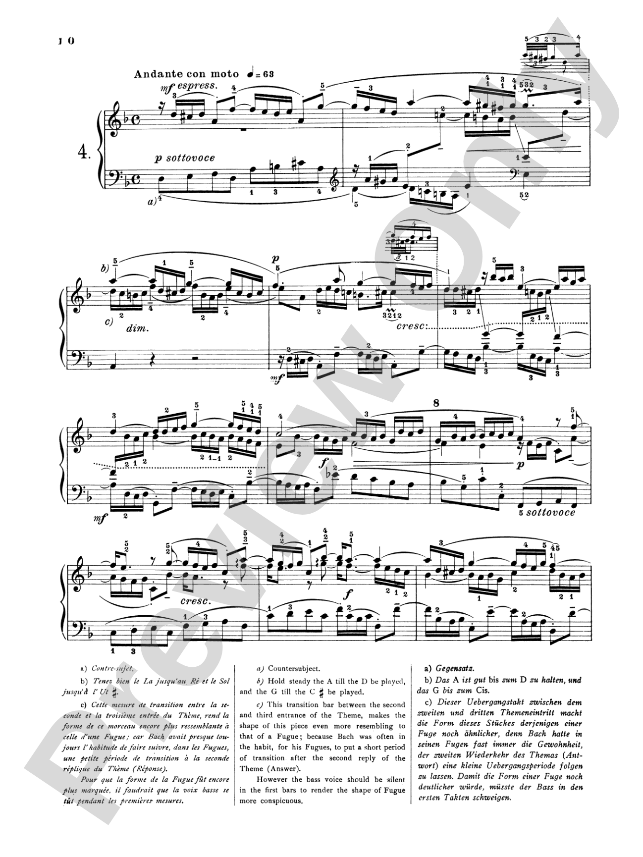 Bach: Three-Part Inventions (Ed. Mugellini)
