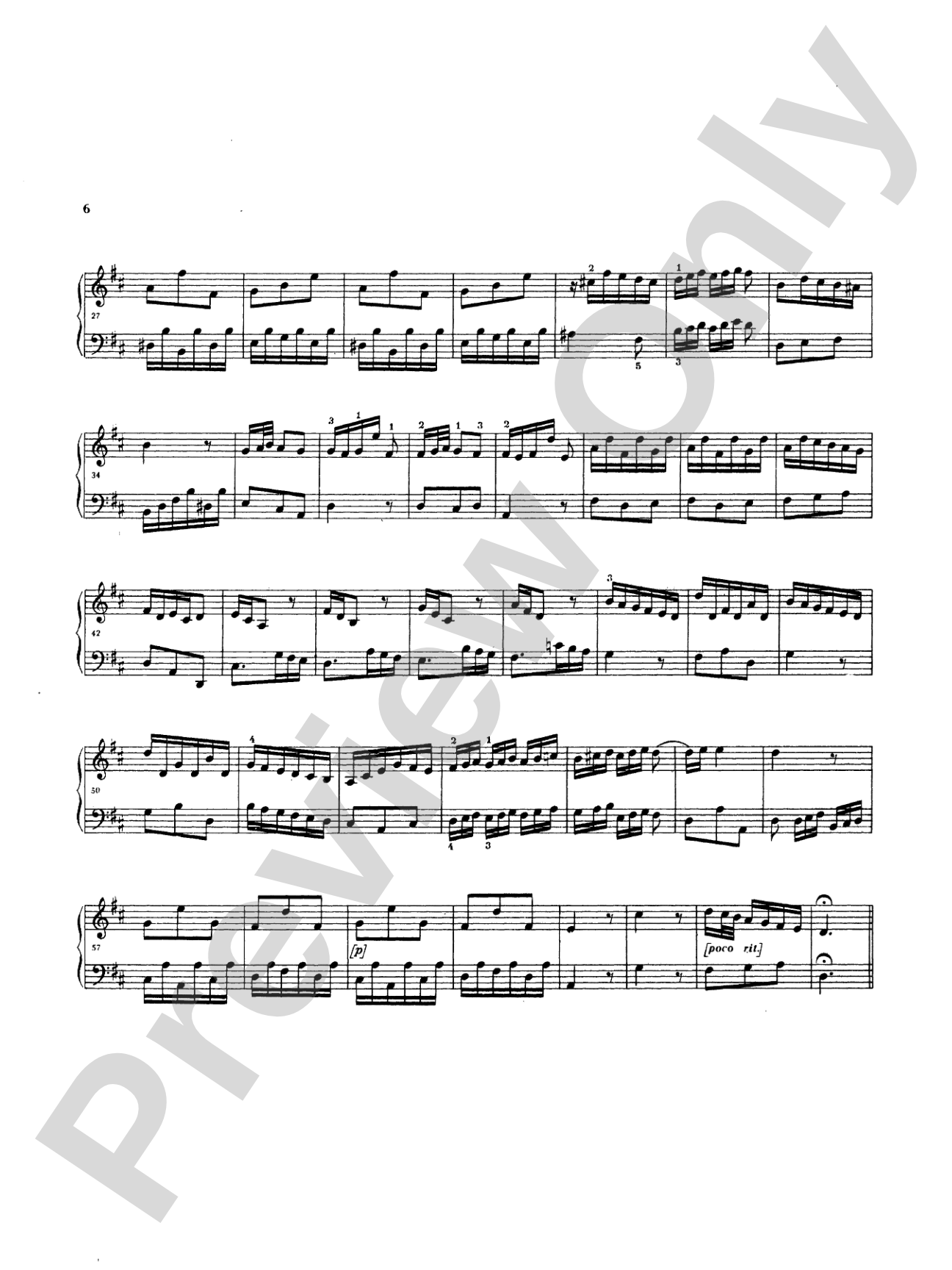 Telemann: Fantasies for Piano: Piano Book