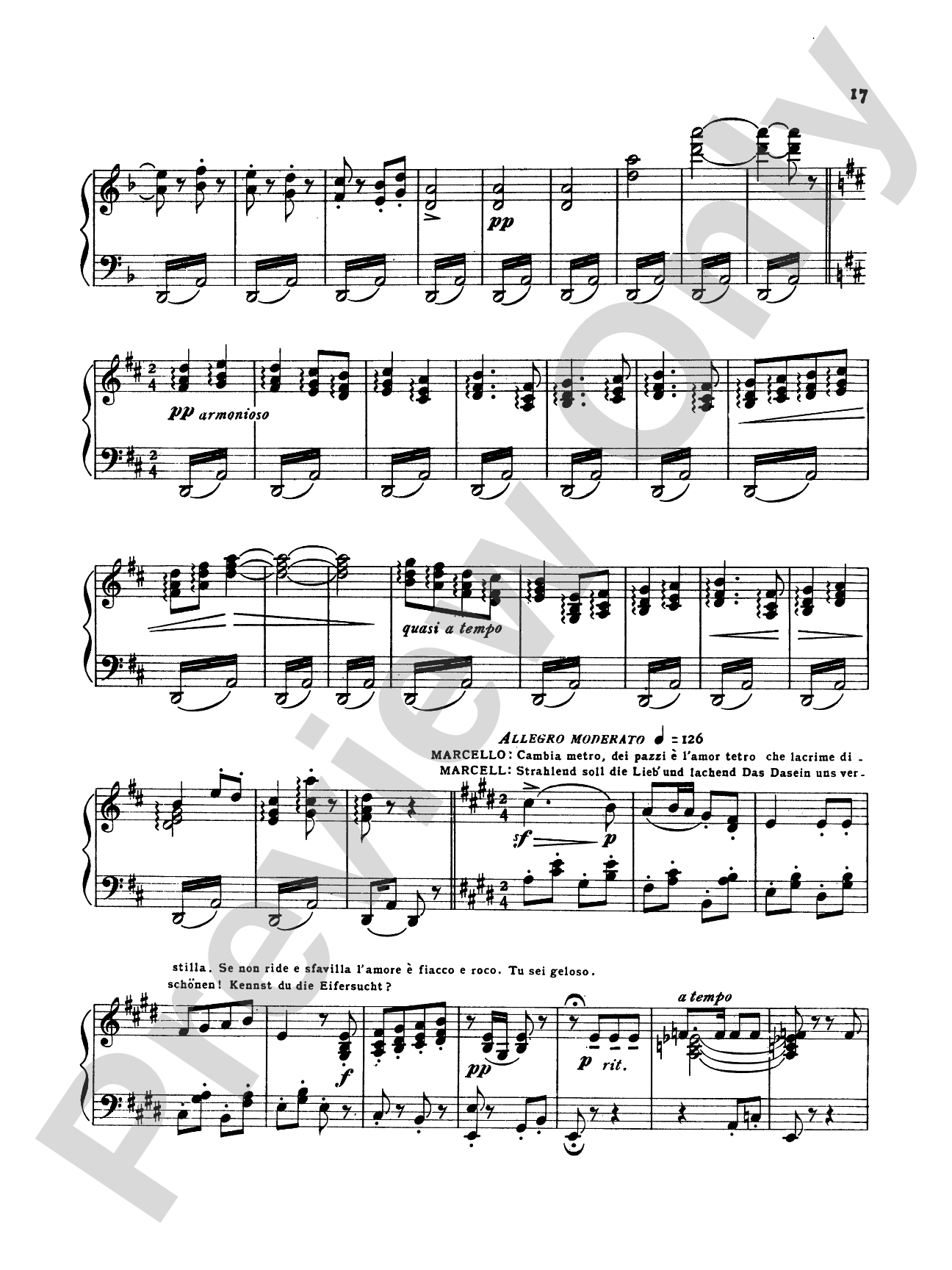 Puccini: La Boheme Fantasy (Transcr. Bernhard Wolff): Piano