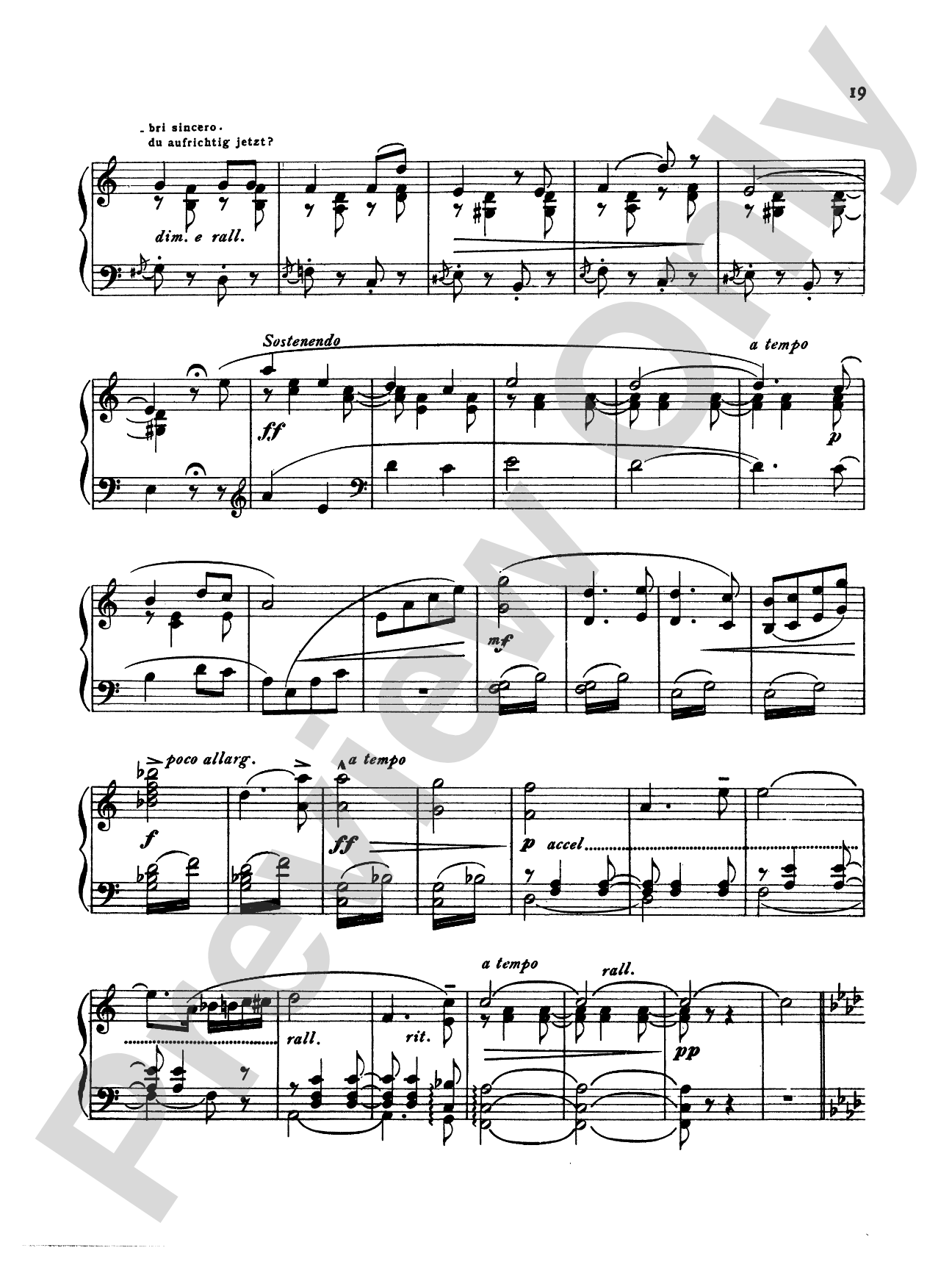 Puccini: La Boheme Fantasy (Transcr. Bernhard Wolff): Piano