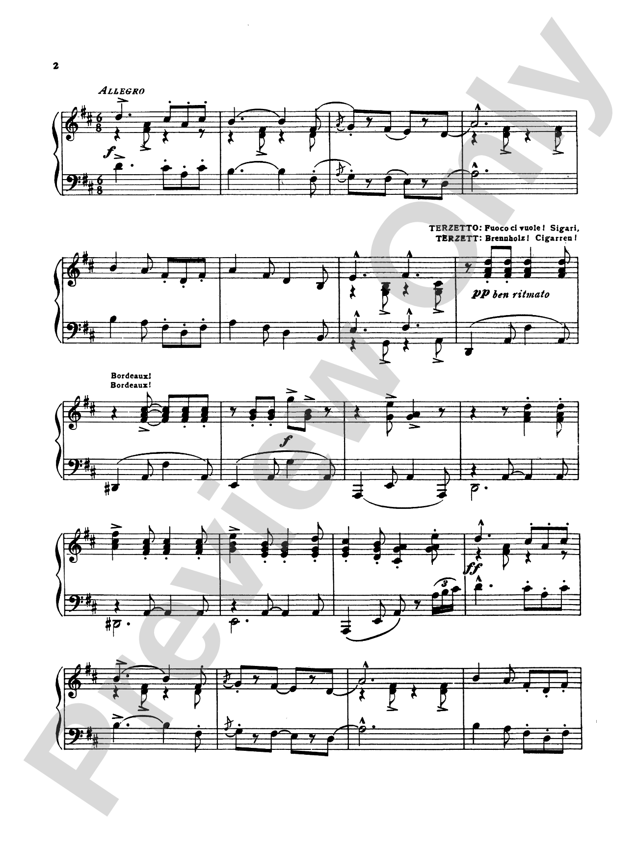 Puccini: La Boheme Fantasy (Transcr. Bernhard Wolff): Piano