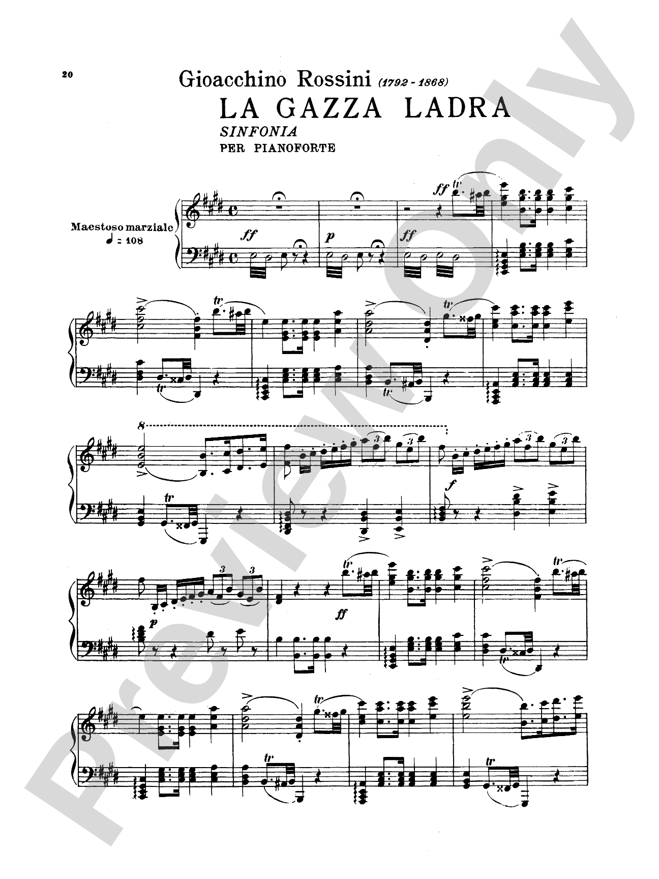 Rossini: Album of Six Overtures