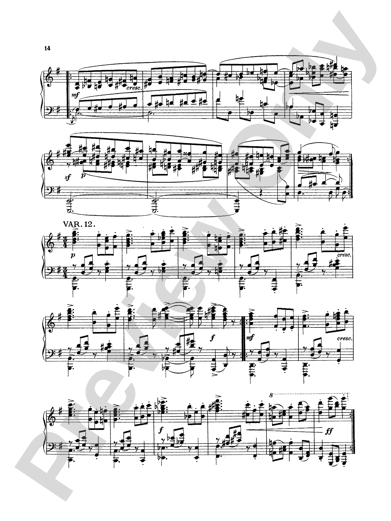 Dohnányi: Variation & Fugue (on a theme of E.G.), Op. 4: Piano