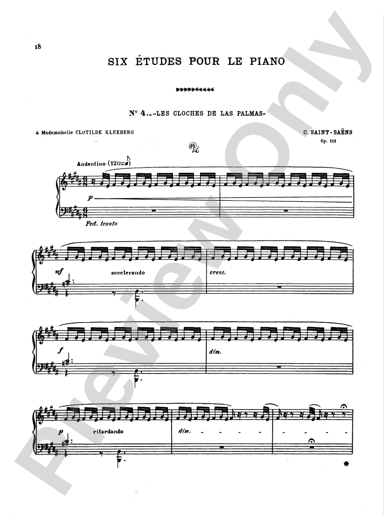 Saint-Saëns: Six Etudes, Op. 111