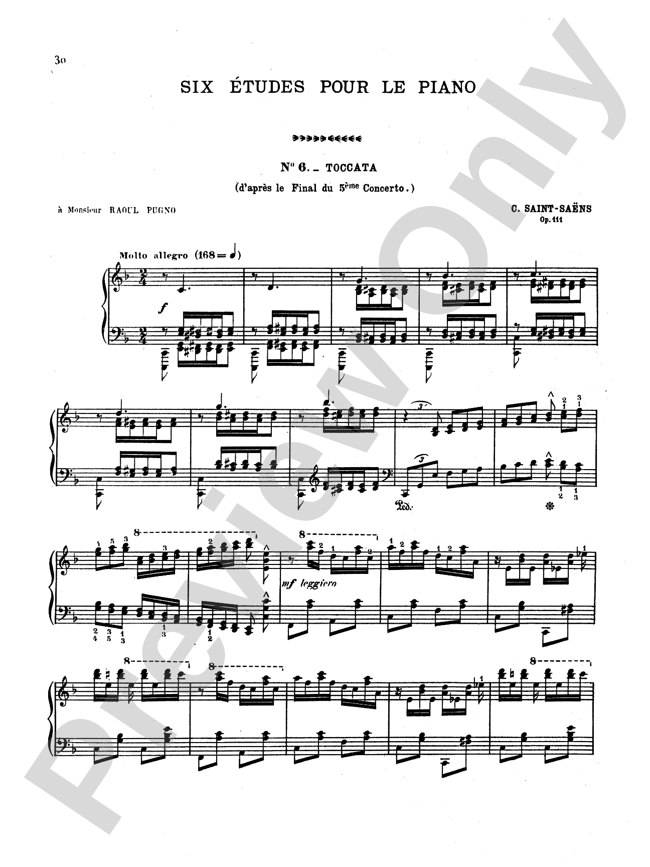 Saint-Saëns: Six Etudes, Op. 111