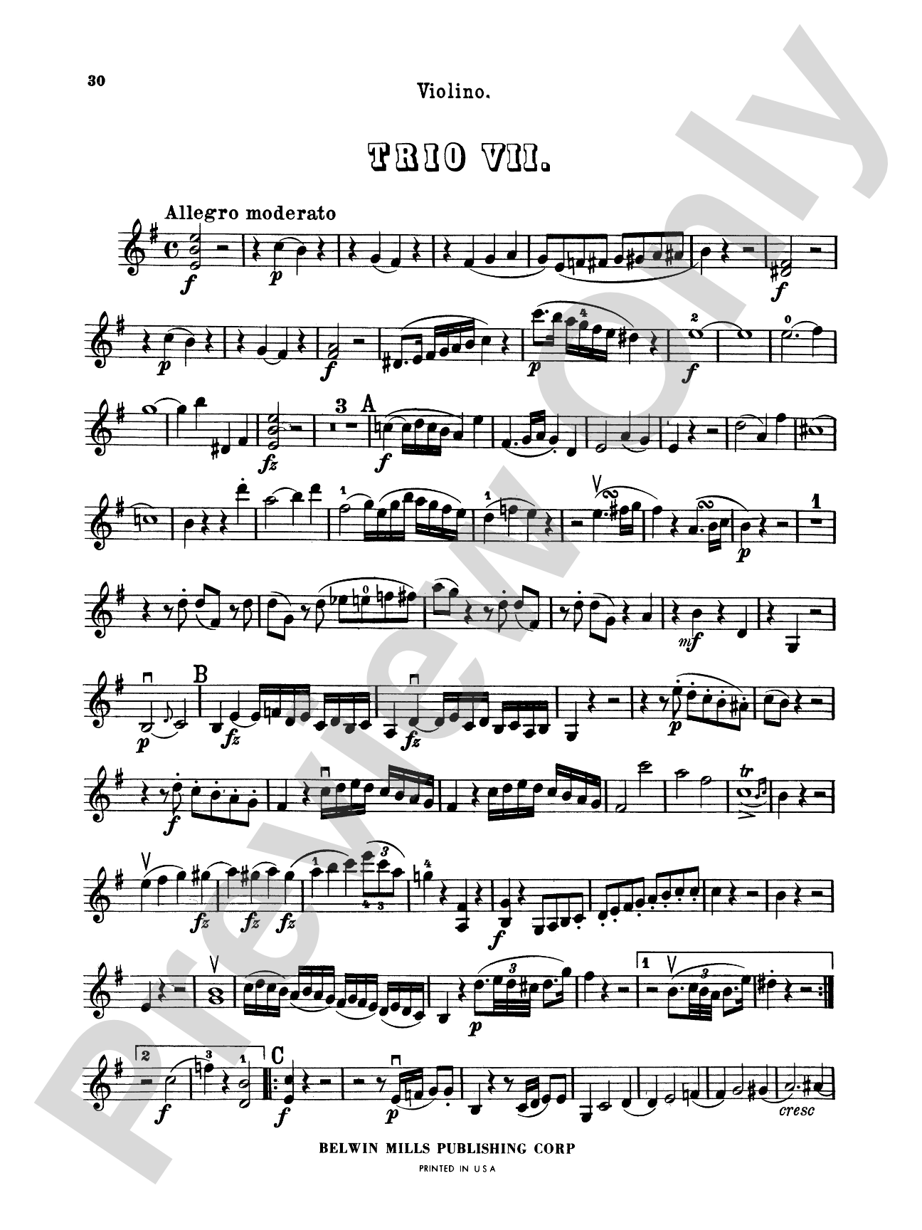 Haydn: Piano Trios, Volume II (Nos. 7-12): Chamber Trio Book