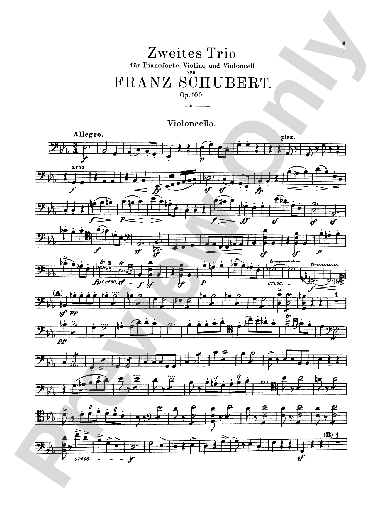 Schubert: Trio No. 2 in E flat Major, Op. 100