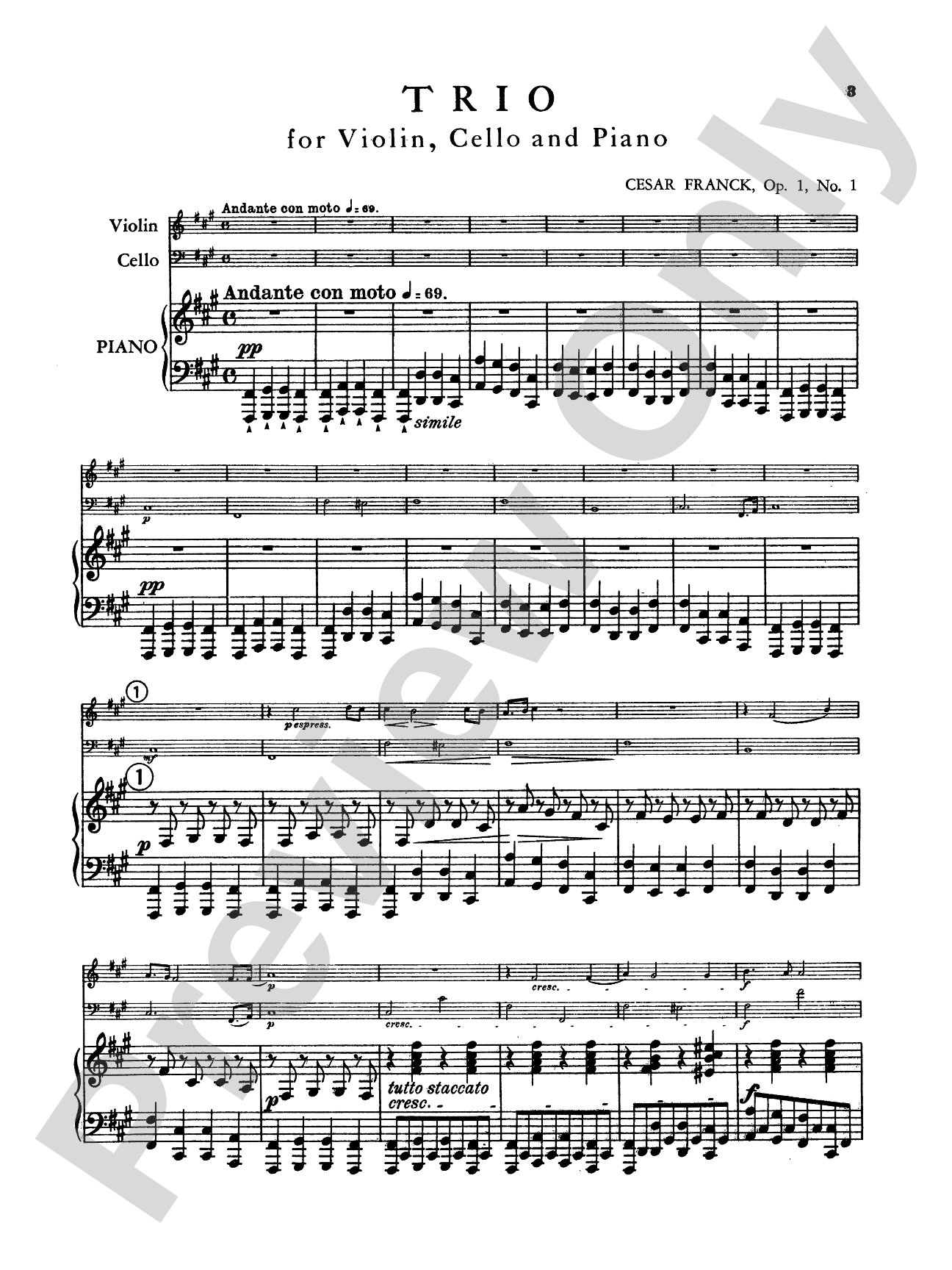 Franck: Trio in F sharp Minor, Op. 1, No. 1