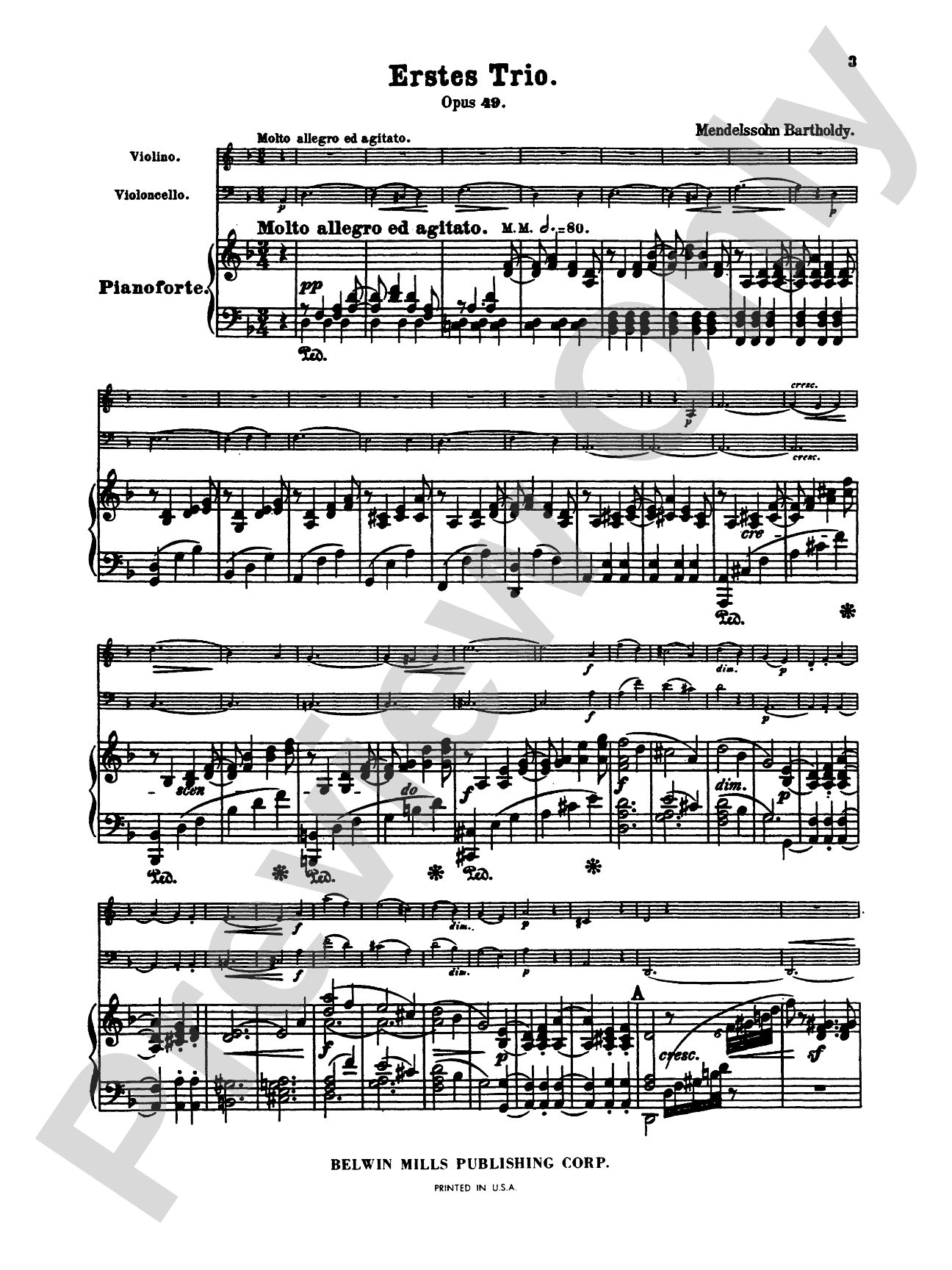 Mendelssohn: Trio No. 1 in D Minor, Op. 49