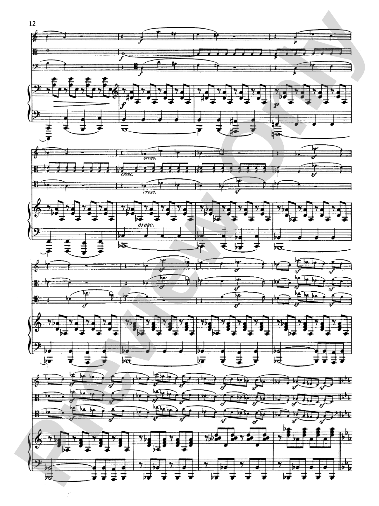 Schumann: Quartet in E flat Major, Op. 47: Chamber Quartet