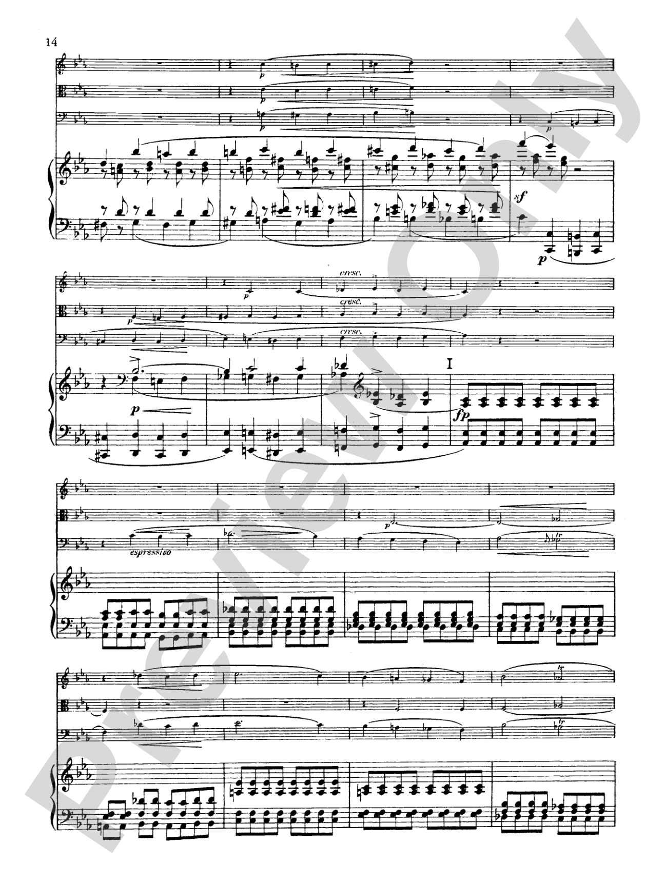 Schumann: Quartet in E flat Major, Op. 47: Chamber Quartet
