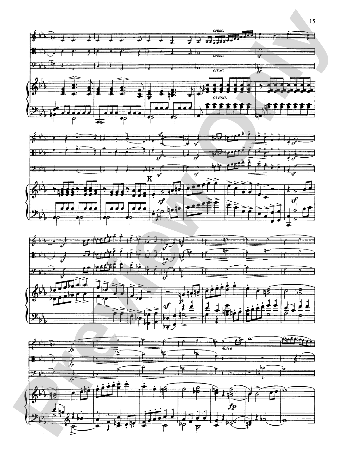 Schumann: Quartet in E flat Major, Op. 47: Chamber Quartet