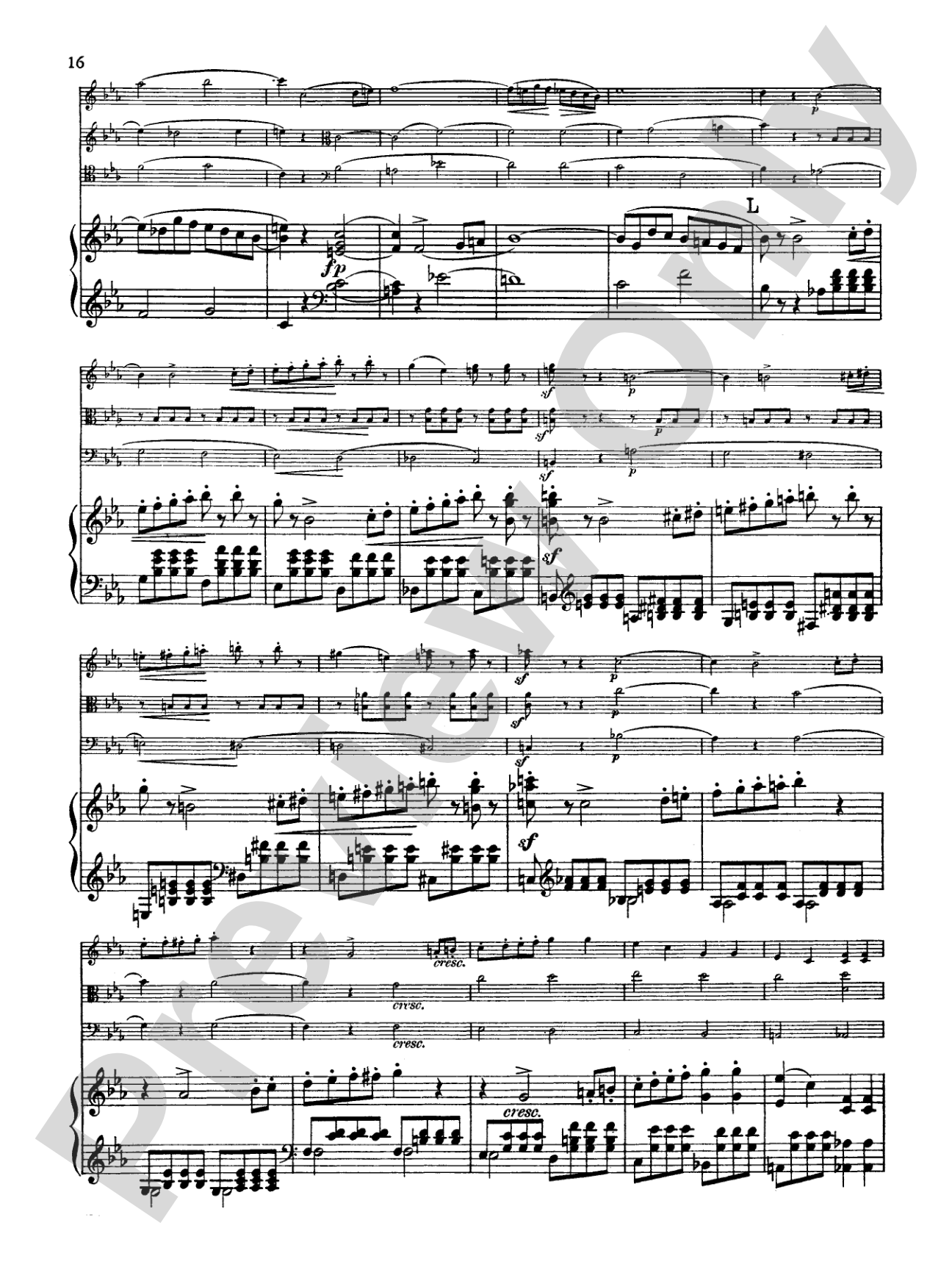 Schumann: Quartet in E flat Major, Op. 47: Chamber Quartet