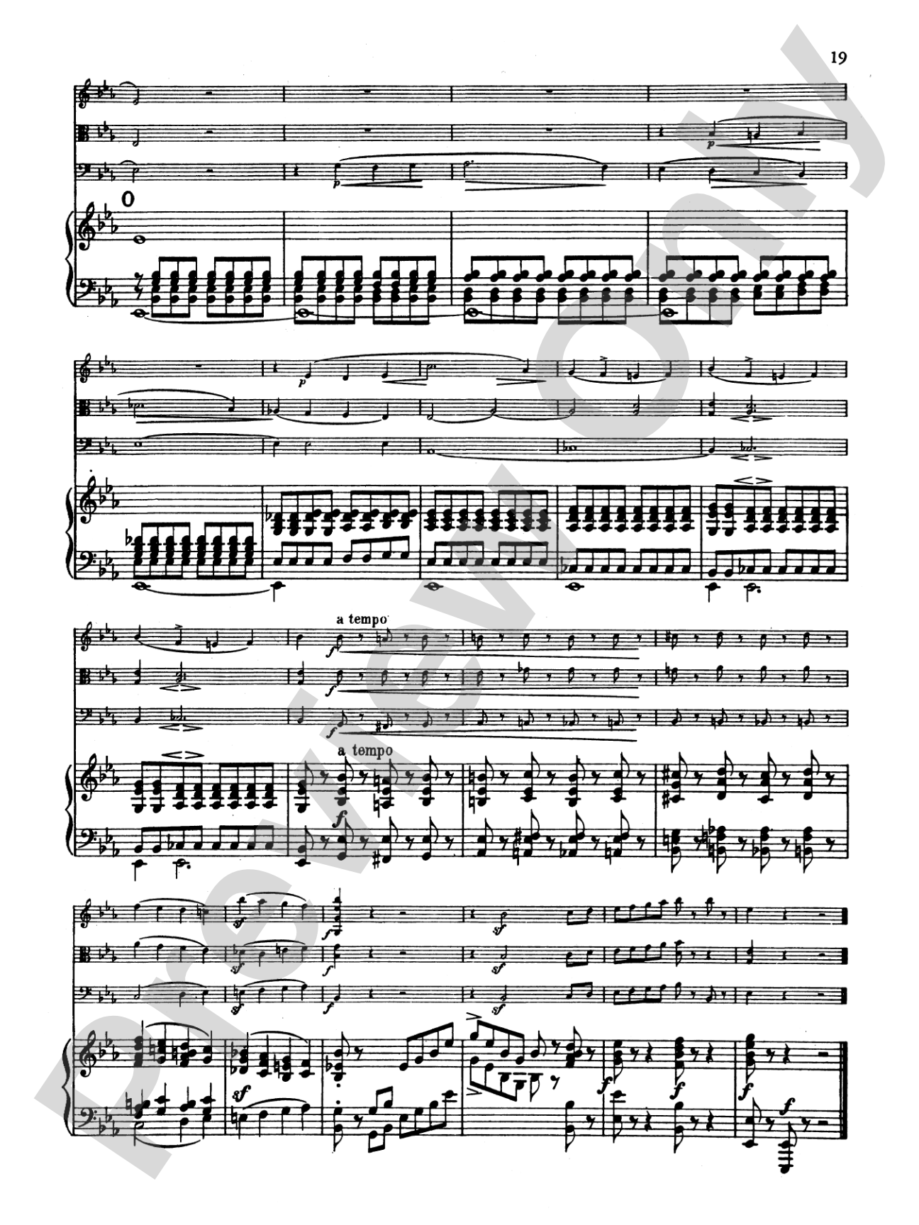 Schumann: Quartet in E flat Major, Op. 47: Chamber Quartet