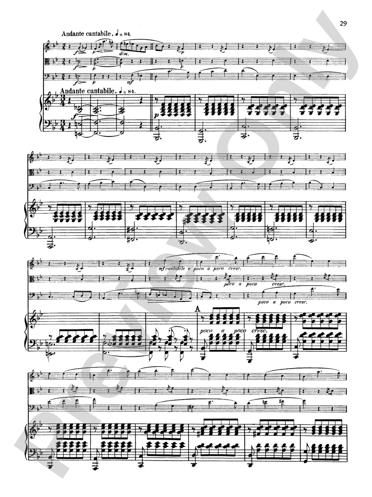 Schumann: Quartet in E flat Major, Op. 47: Chamber Quartet