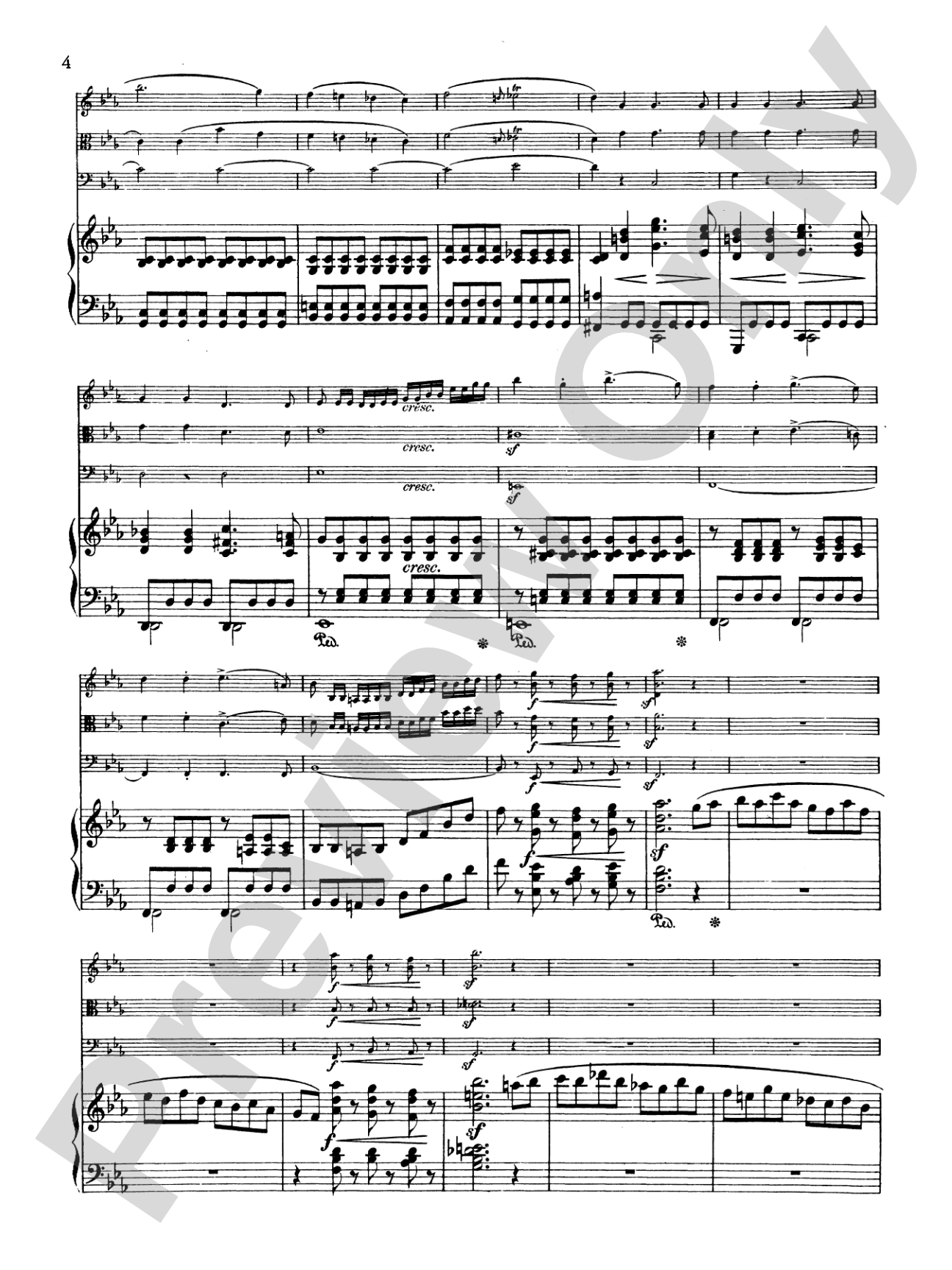Schumann: Quartet in E flat Major, Op. 47: Chamber Quartet