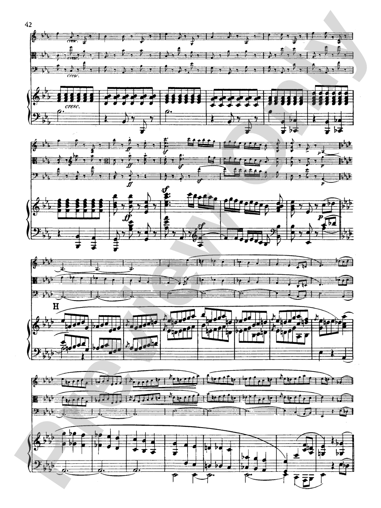 Schumann: Quartet in E flat Major, Op. 47: Chamber Quartet