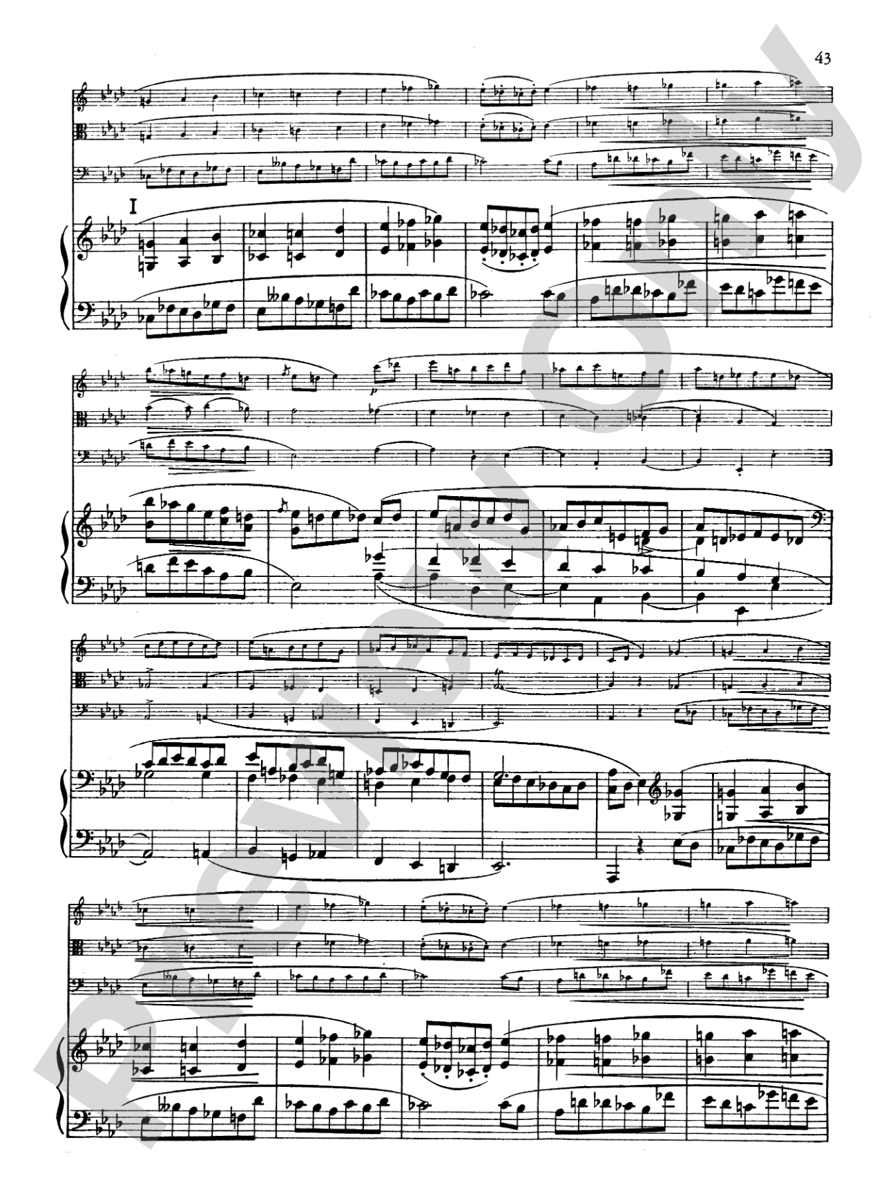 Schumann: Quartet in E flat Major, Op. 47: Chamber Quartet