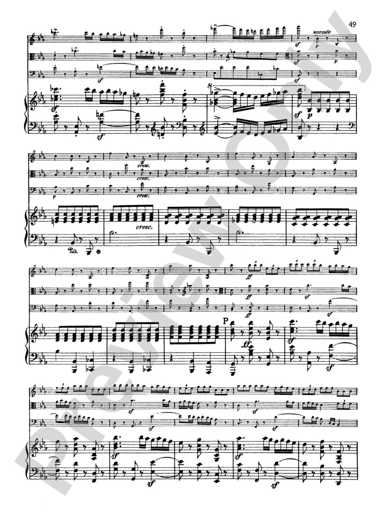 Schumann: Quartet in E flat Major, Op. 47: Chamber Quartet