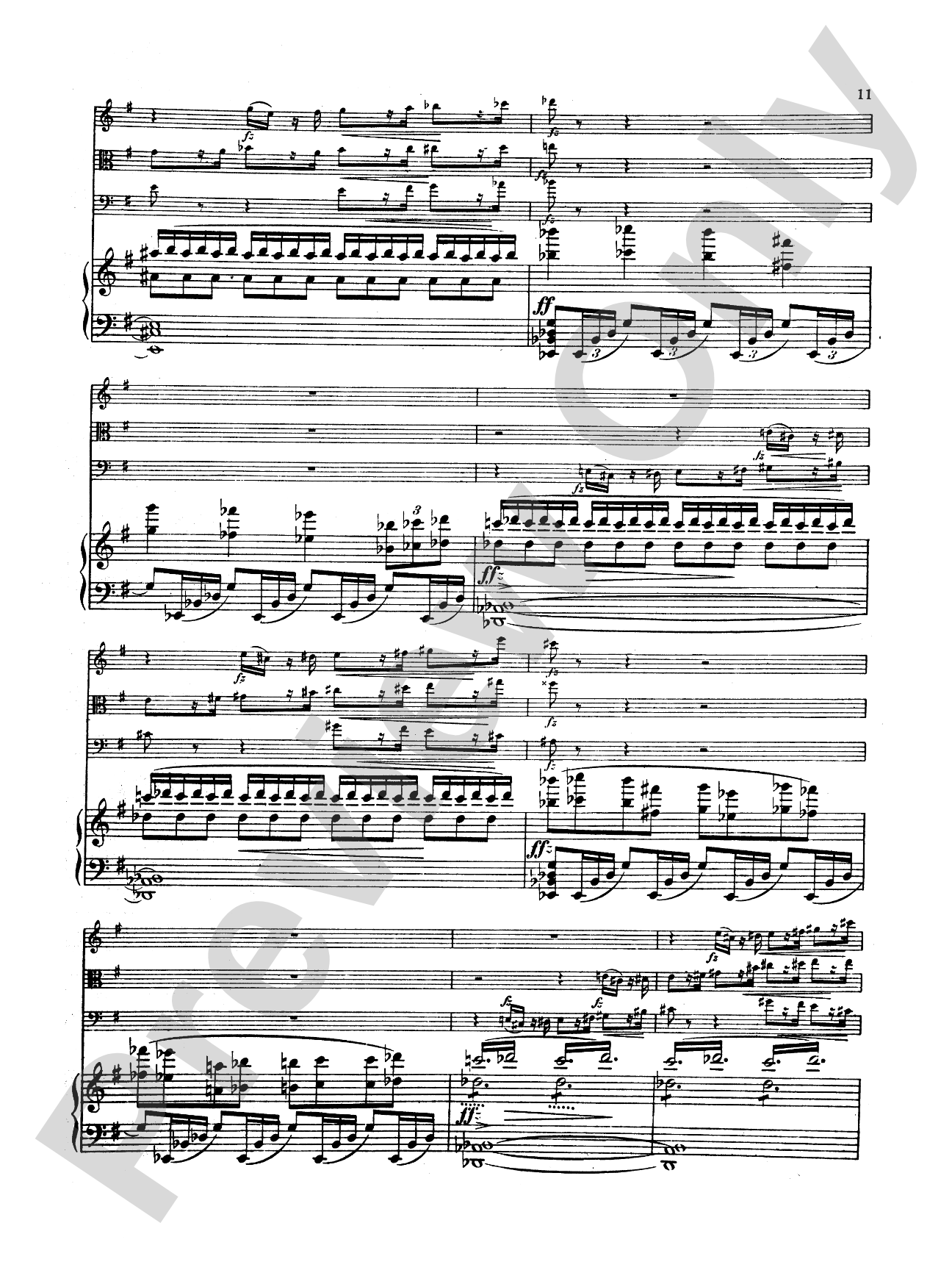 Dvorák: Quartet in E flat Major, Op. 87: Chamber Quartet Book