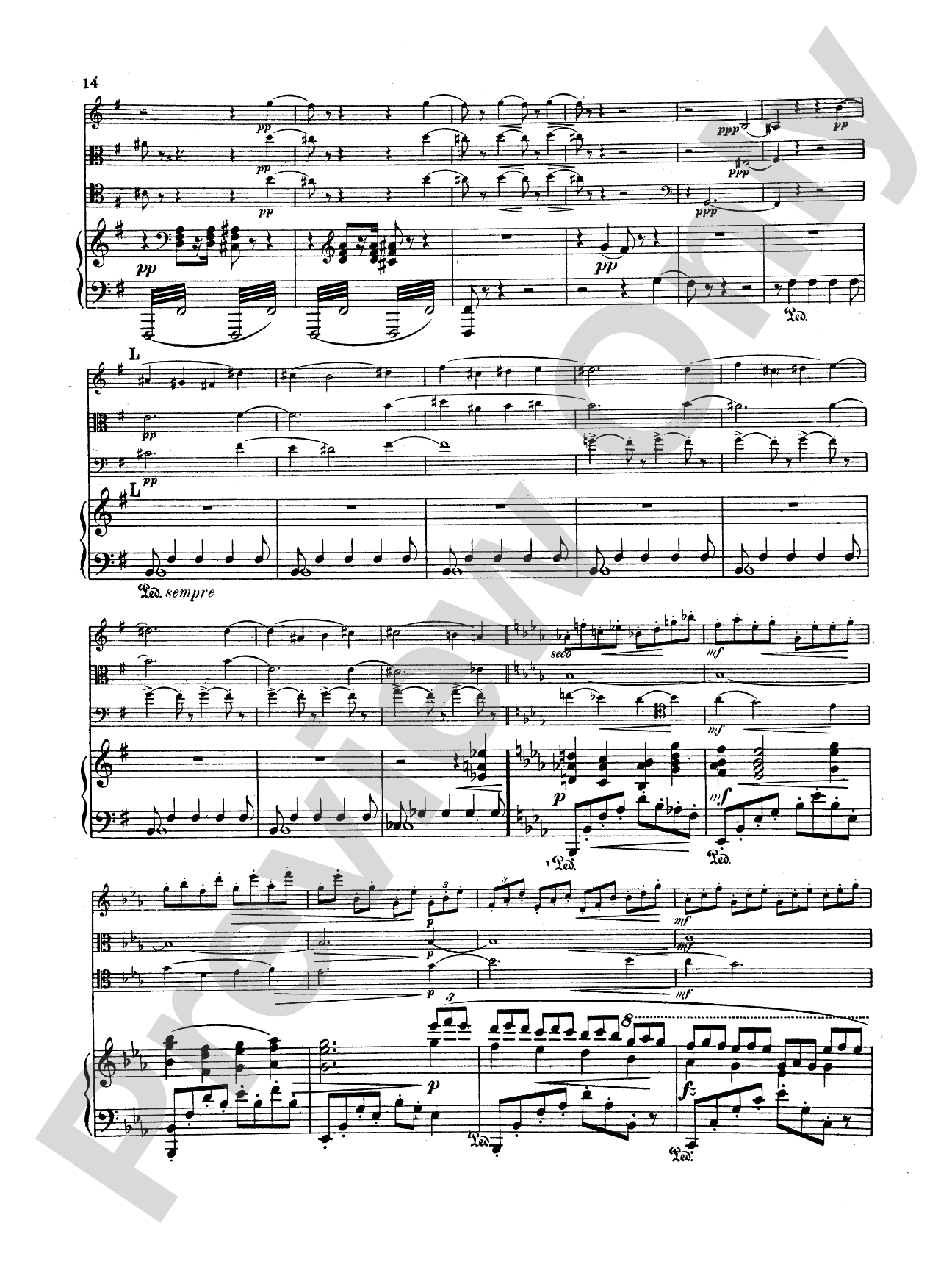 Dvorák: Quartet in E flat Major, Op. 87: Chamber Quartet Book